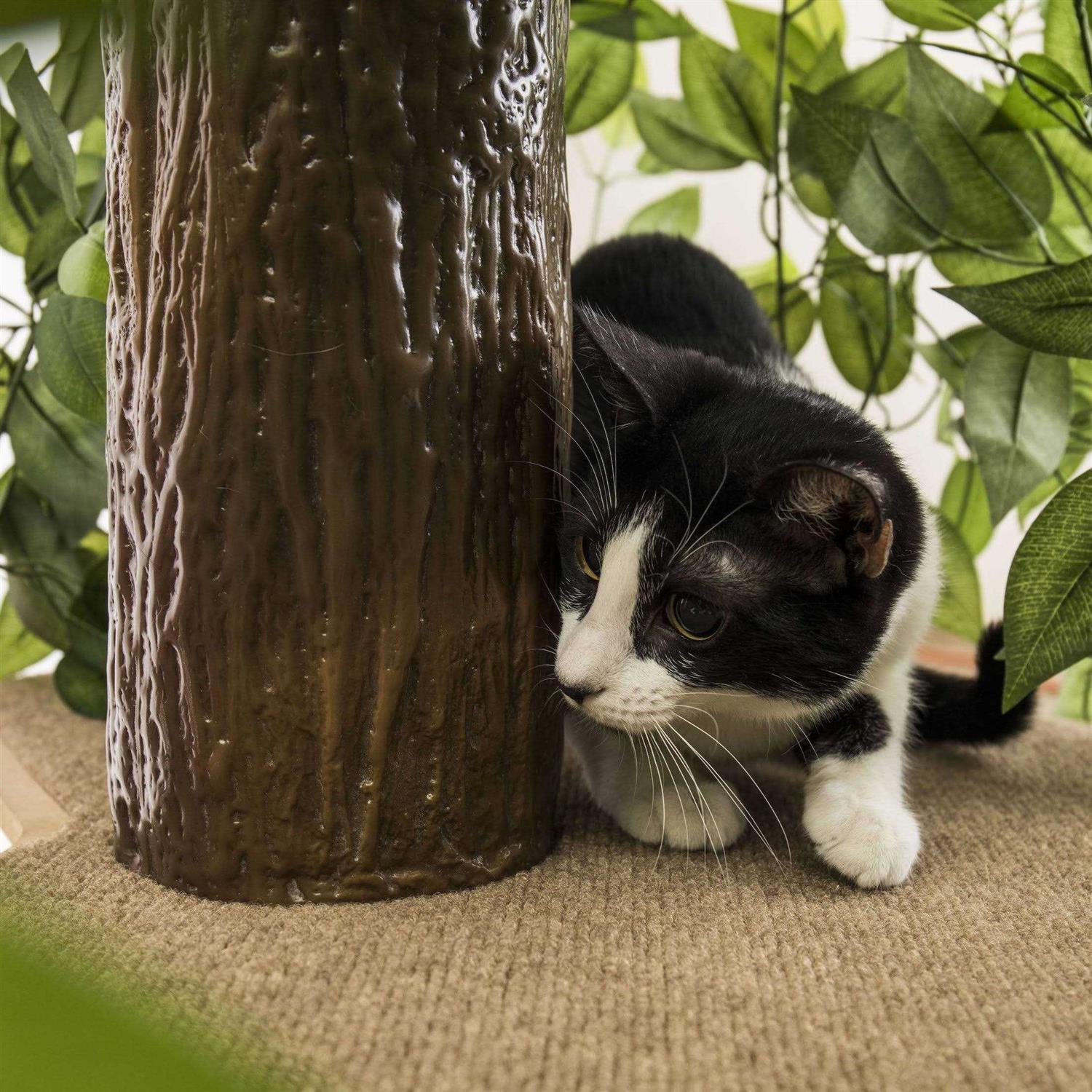 On2 Pets 4ft Interchangeable Leaves Cat Activity Tree Indoor Cat Tower