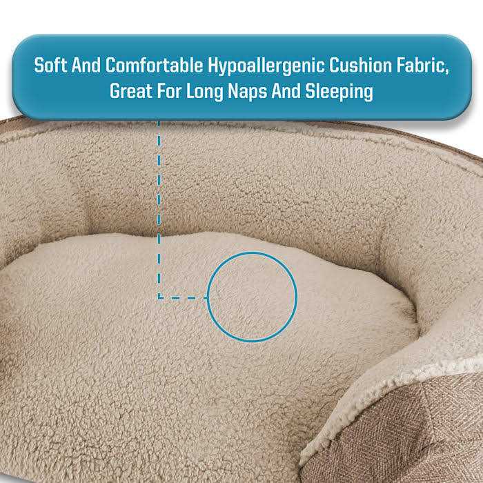 Canine Creations Arlee Cozy Oval Round Cuddler Pet Dog Bed