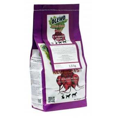Olewo Dehydrated Red Beets Itch and Allergy Relief Dog Food Supplement Non-GMO Product
