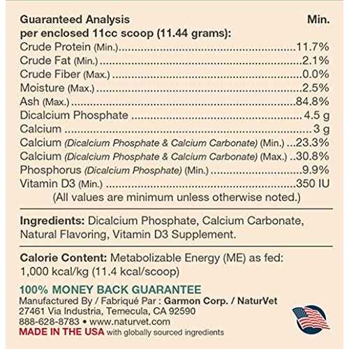 NaturVet Calcium Phosphorus Plus Vitamin D Powder for Dogs