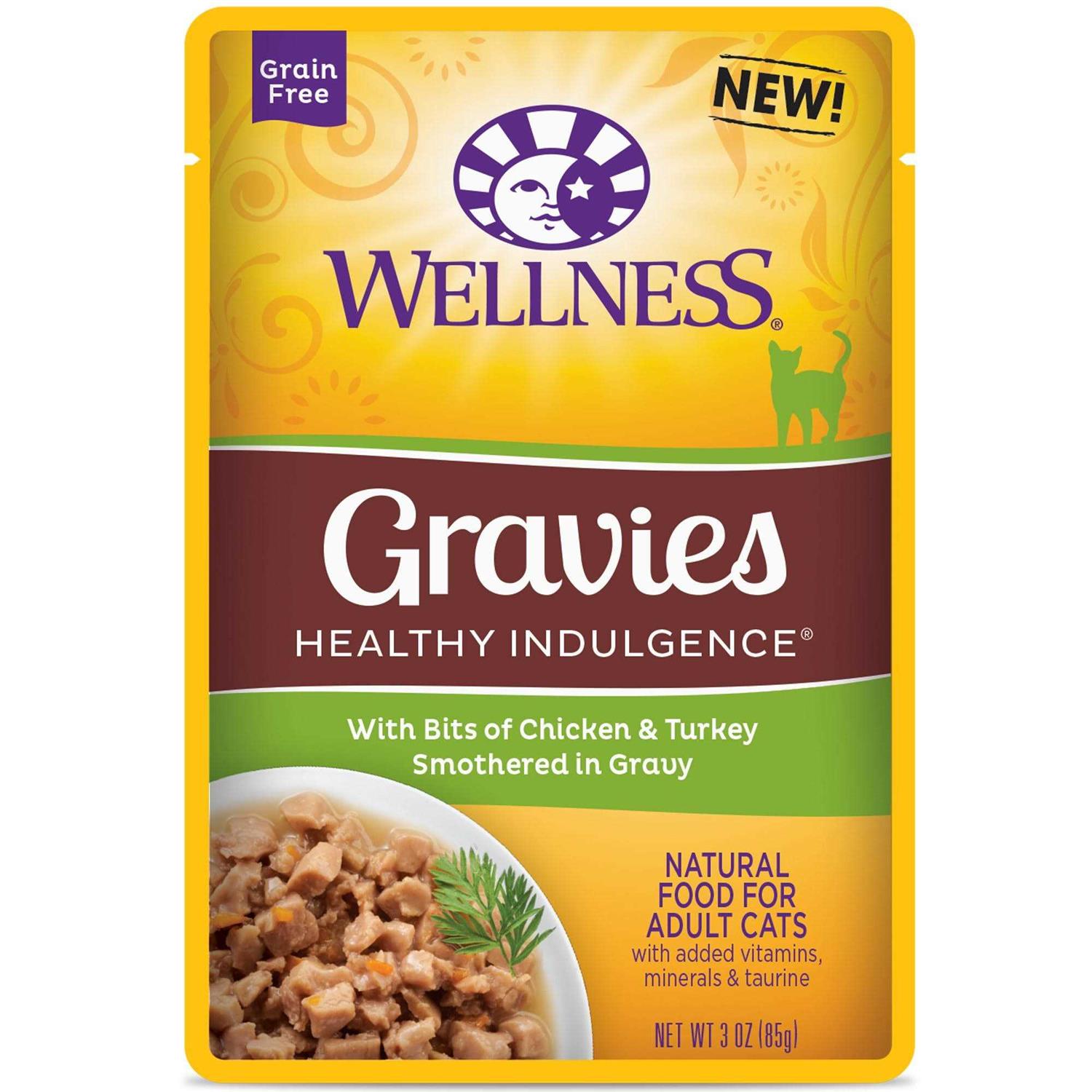Wellness Healthy Indulgence Natural Grain Free Gravies and Gravy Cat Food Pouch