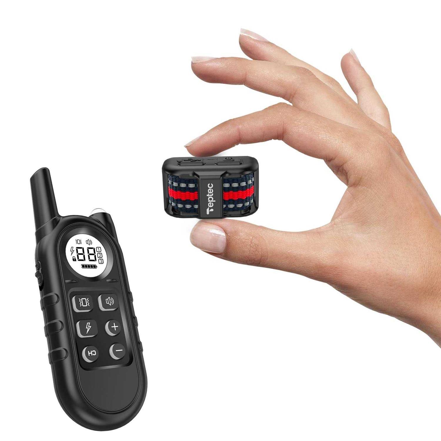 Teptec Smallest & Lightest Anti Bark Collar/Training Collar for Small Dogs 5-15lbs