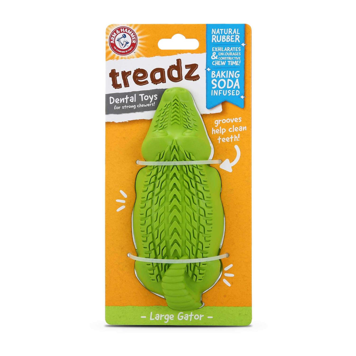 Arm & Hammer Super Treadz Gator Dental Dog Toy