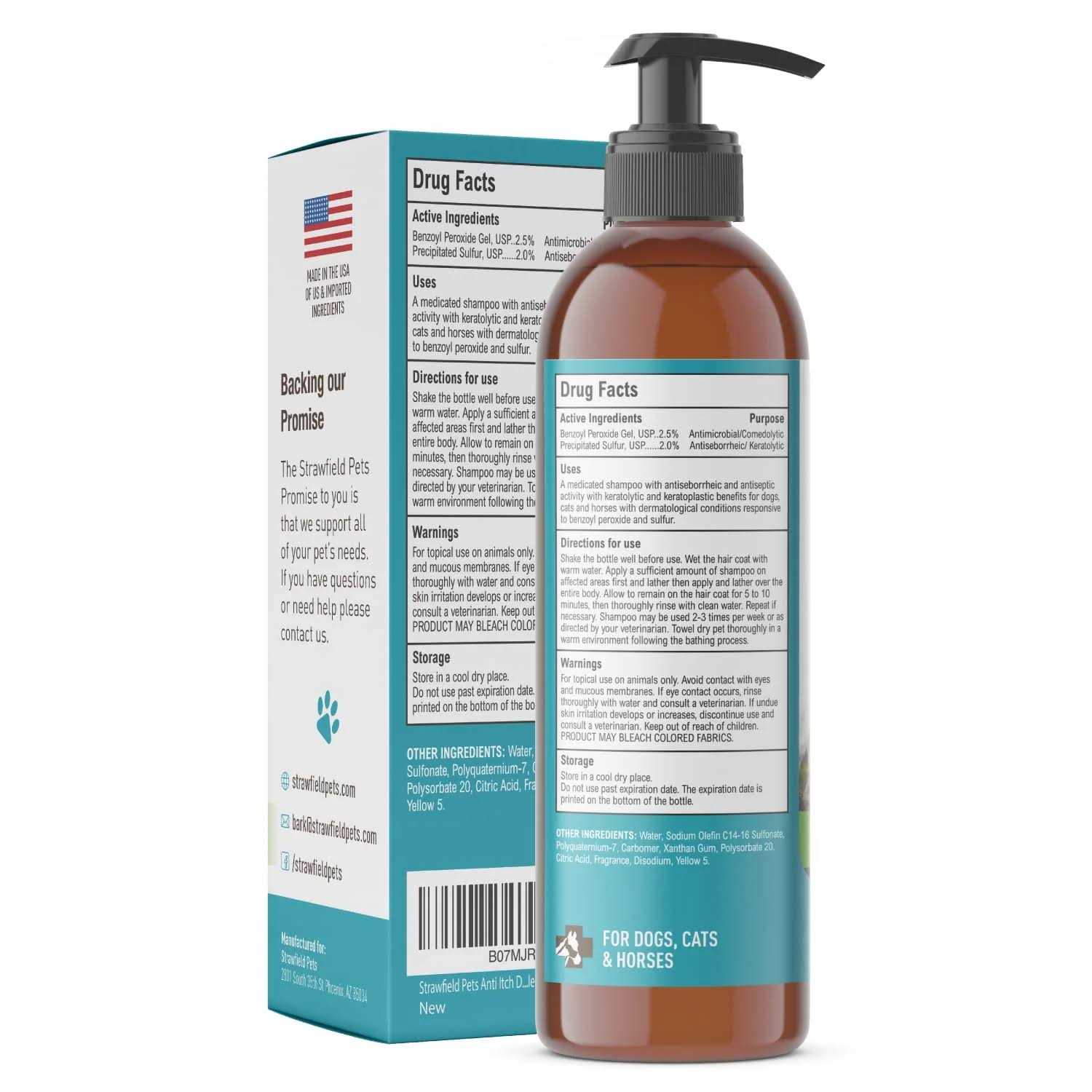 Strawfield Pets Benzoyl Peroxide Shampoo for Dogs & Cats