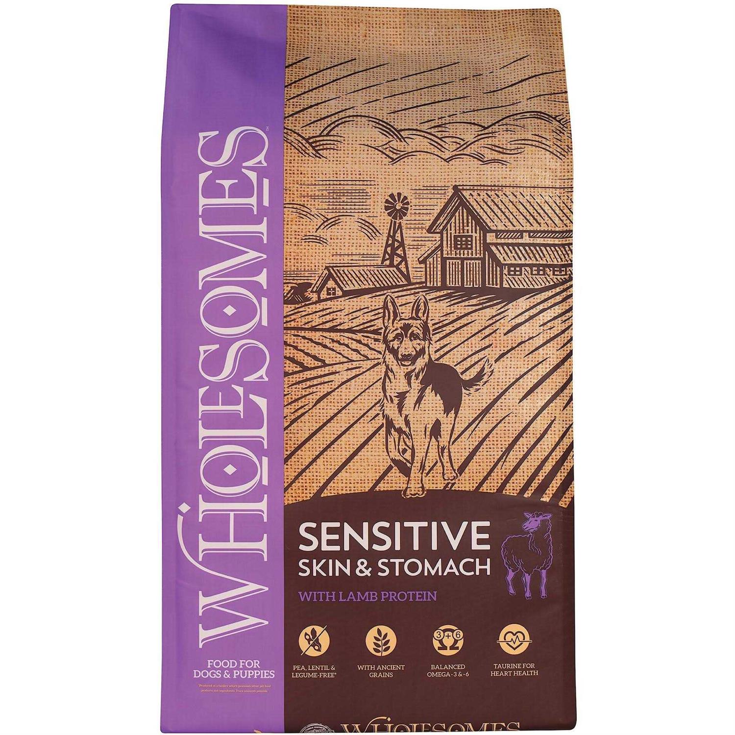 Wholesomes Sensitive Skin & Stomach with Lamb Protein Dry Dog Food