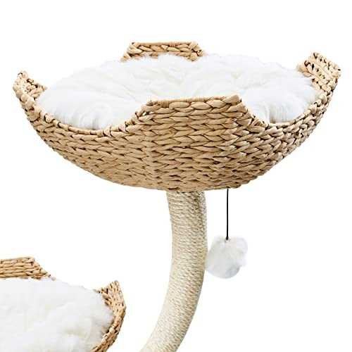 Mau Ivy Modern Cat Tree, White