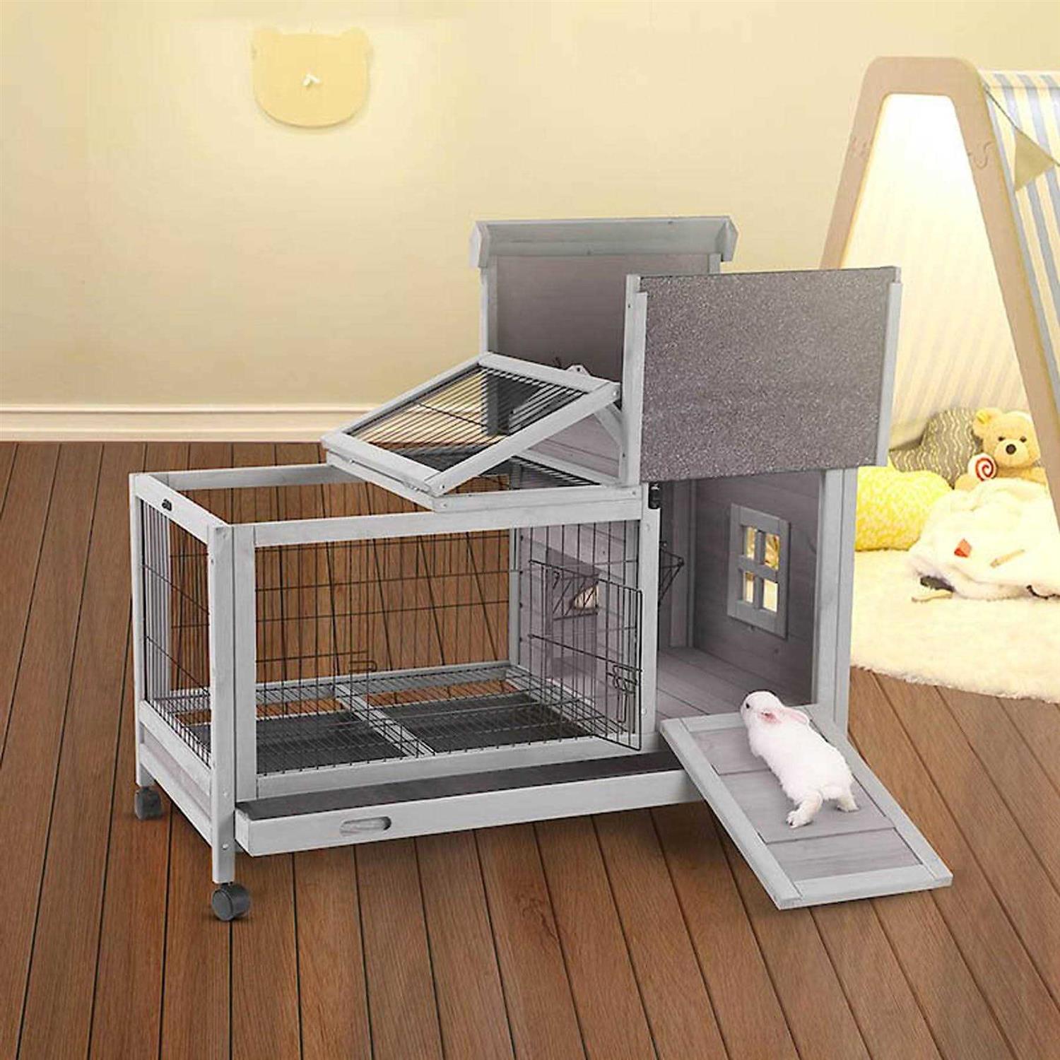 Aivituvin Rabbit Hutch Bunny Cage AIR24