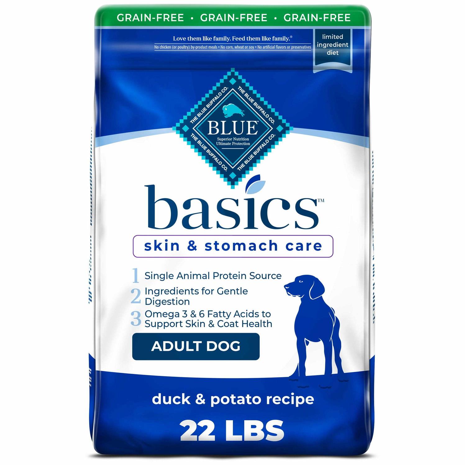 Blue Buffalo Basics Grain Free Adult Duck & Potato Recipe Dry Dog Food