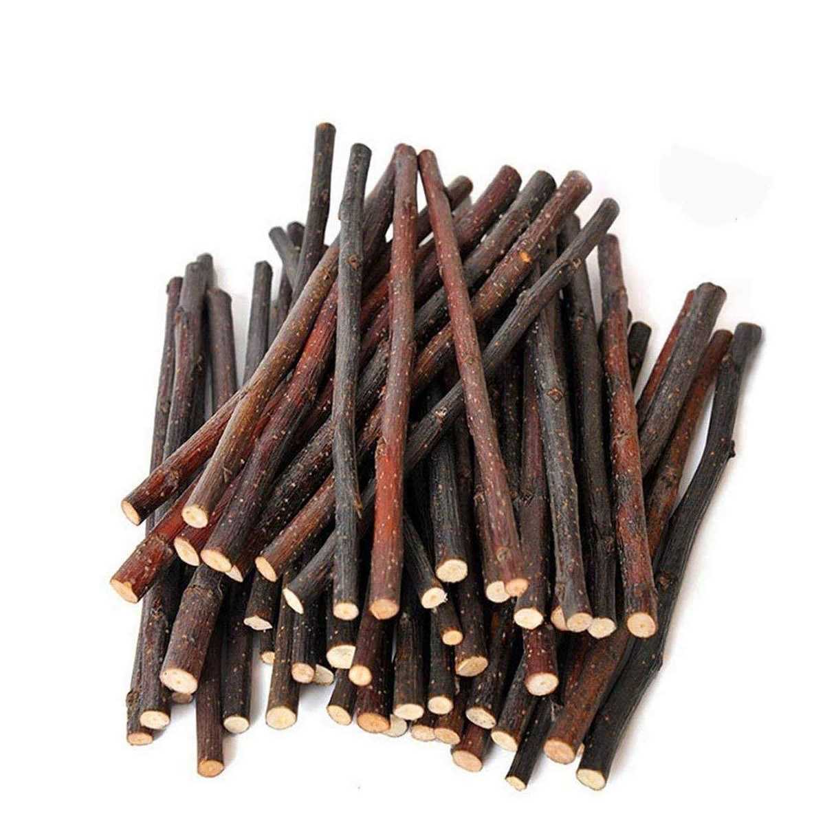 500g Organic Apple Sticks for Rabbits Wood Tree Branches Pet Snacks Chew Toys Branch for Guinea Pigs Chinchilla Squirrel Bunny Hamster Small Animals