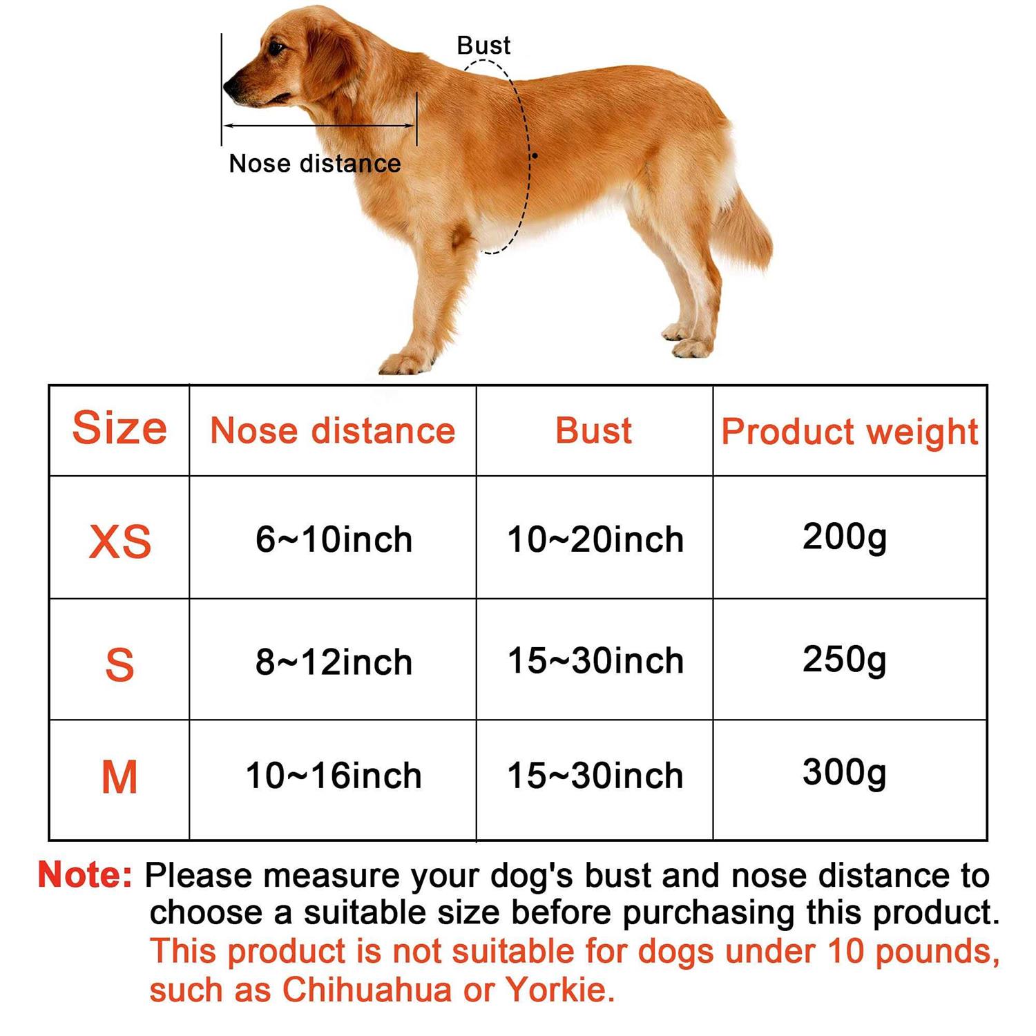 HQSLC Blind Dog Harness Guiding Device,Blind Dog Halo,Pet Anti-Collision Ring for Protective&Build Confidence,Blind Dog Accessories