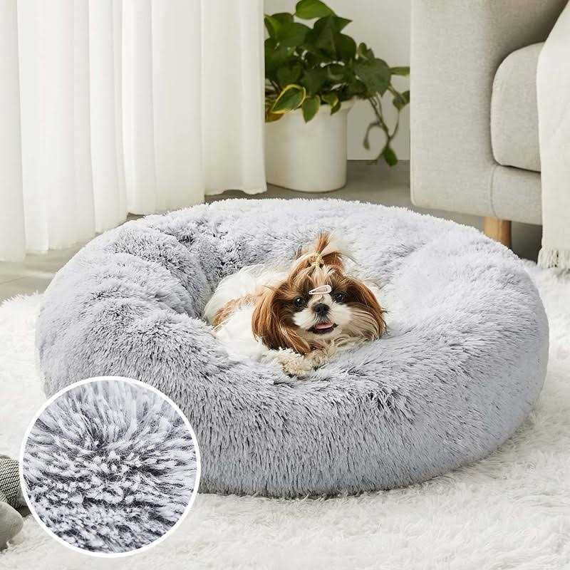 WESTERN HOME WH Western Home Faux Fur Dog Bed & Cat Bed Original Calming Dog Bed for Small Medium Large Pets