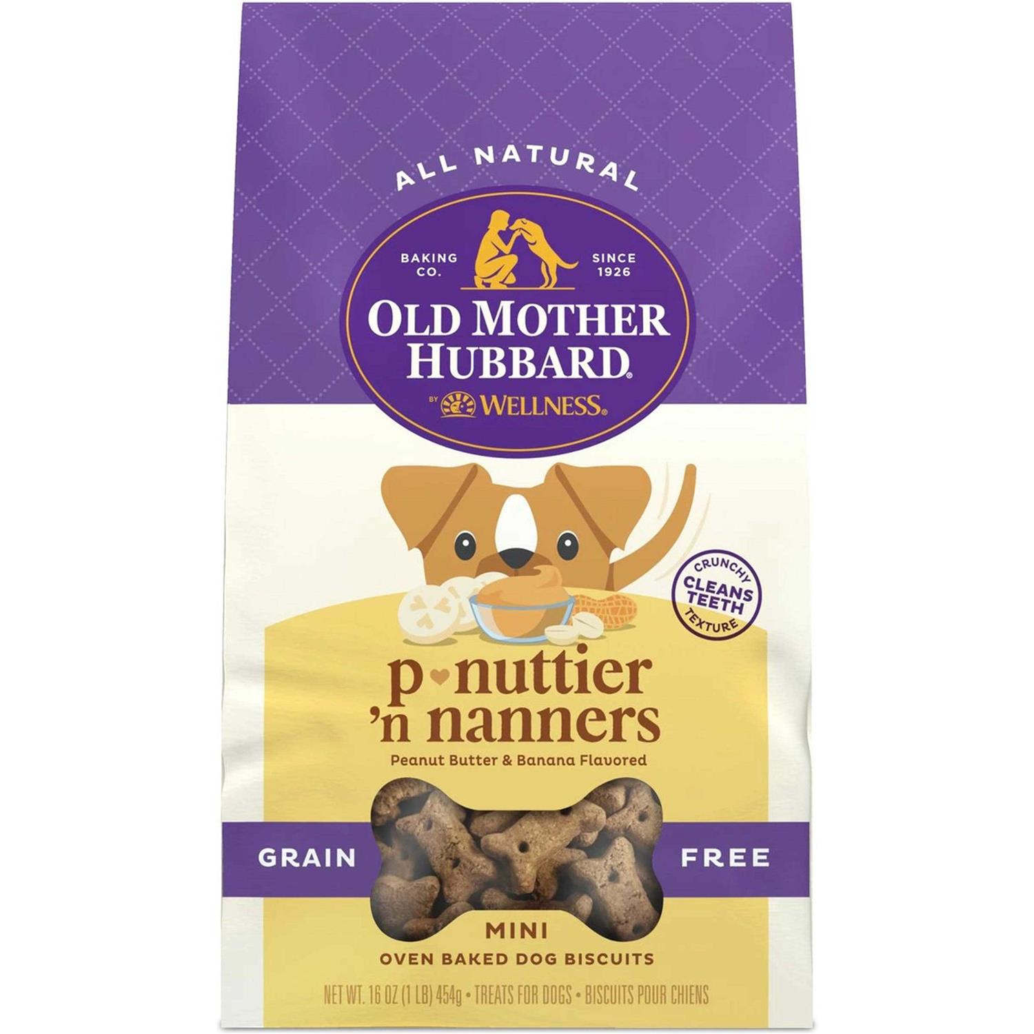 Old Mother Hubbard Mini P-Nuttier ‘N Nanners Grain-Free Biscuits Baked Dog Treats