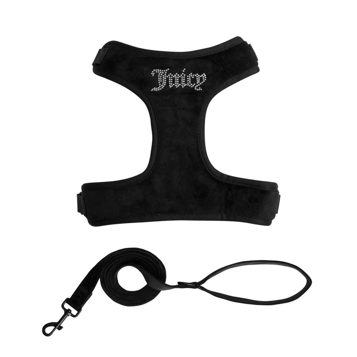 Juicy Couture Bling Velour Pet Harness and Leash Set