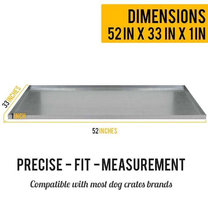 KOPEKS Galvanized Metal Tray for Dog Crates, Pet Kennels, Restaurant Grease Traps, and Floor Protection