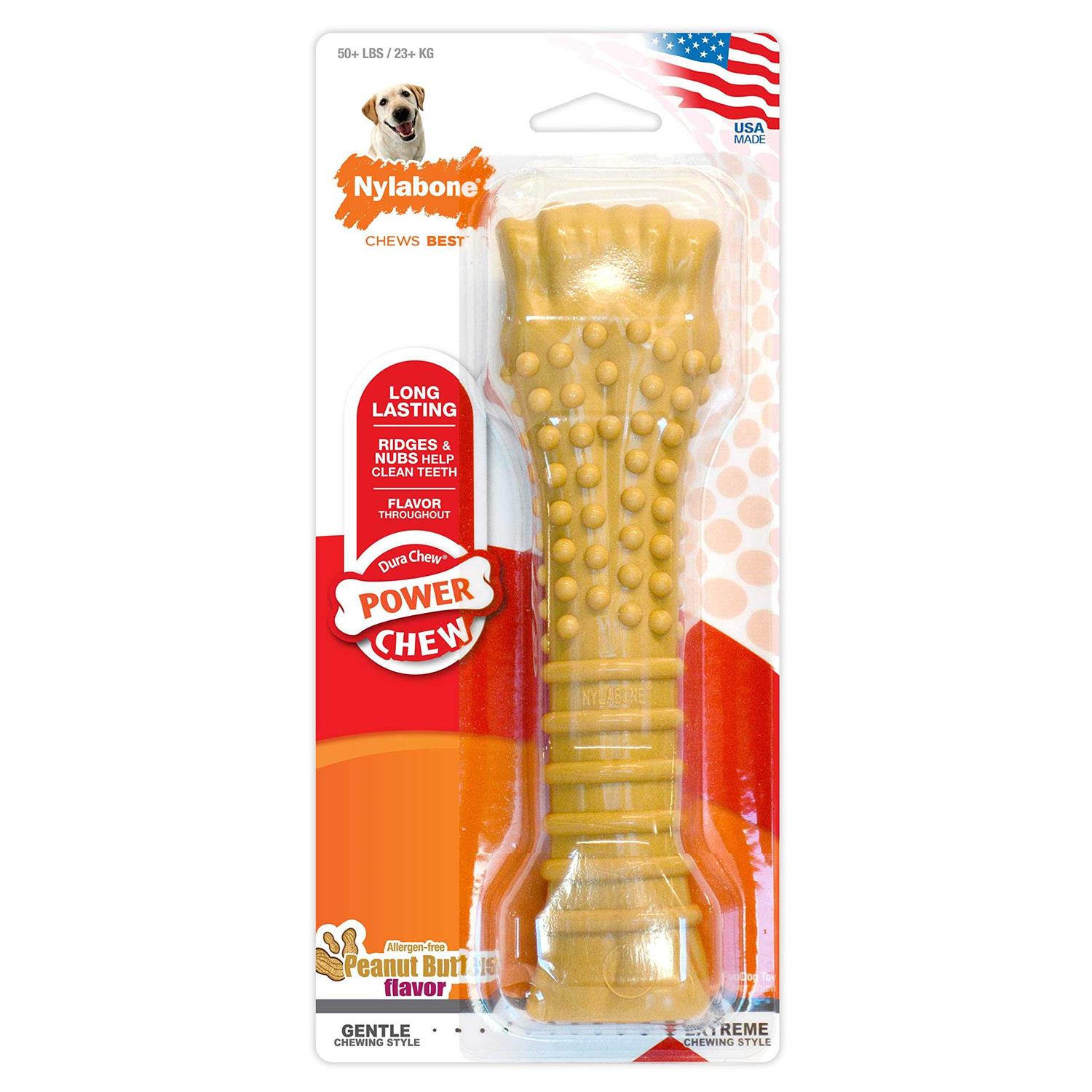 Nylabone Dura Chew Souper Peanut Butter Dog Bone
