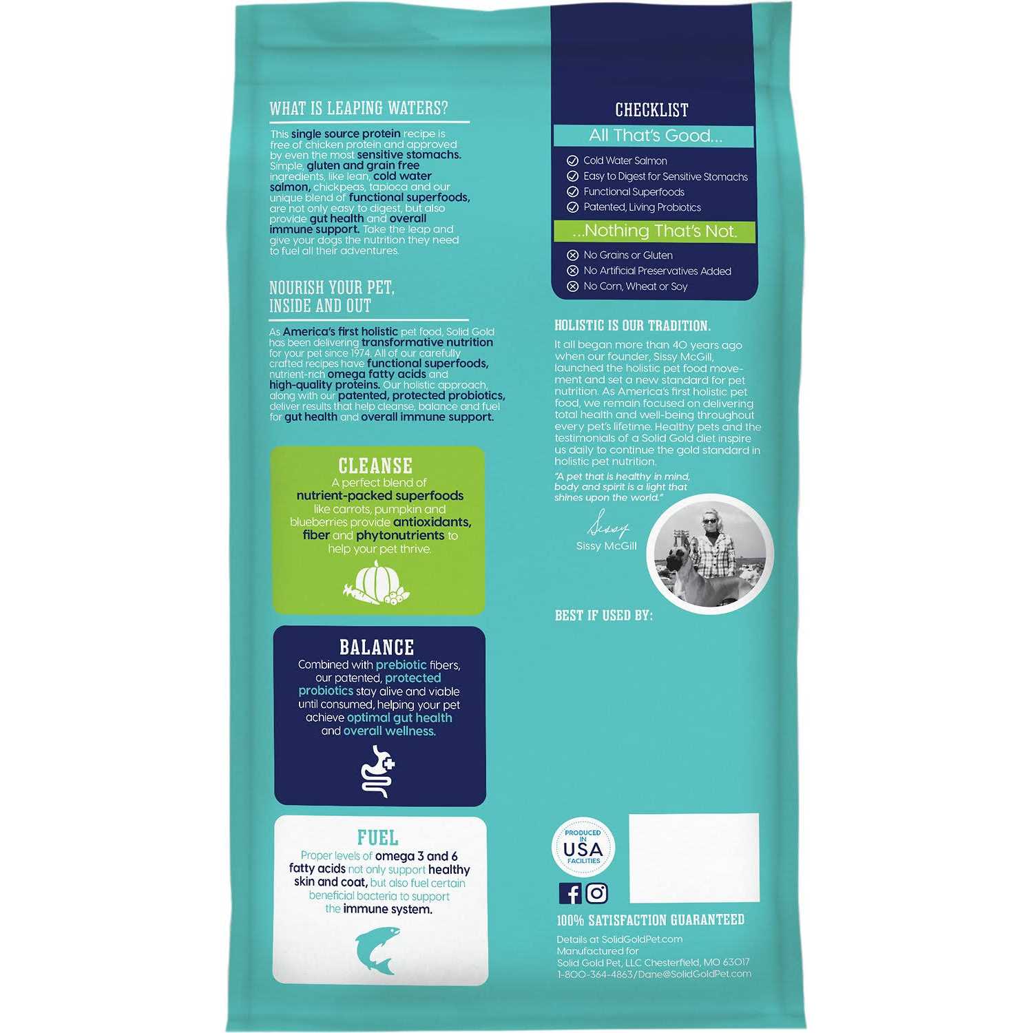 Solid Gold Leaping Waters Cold Water Salmon Dry Dog Food