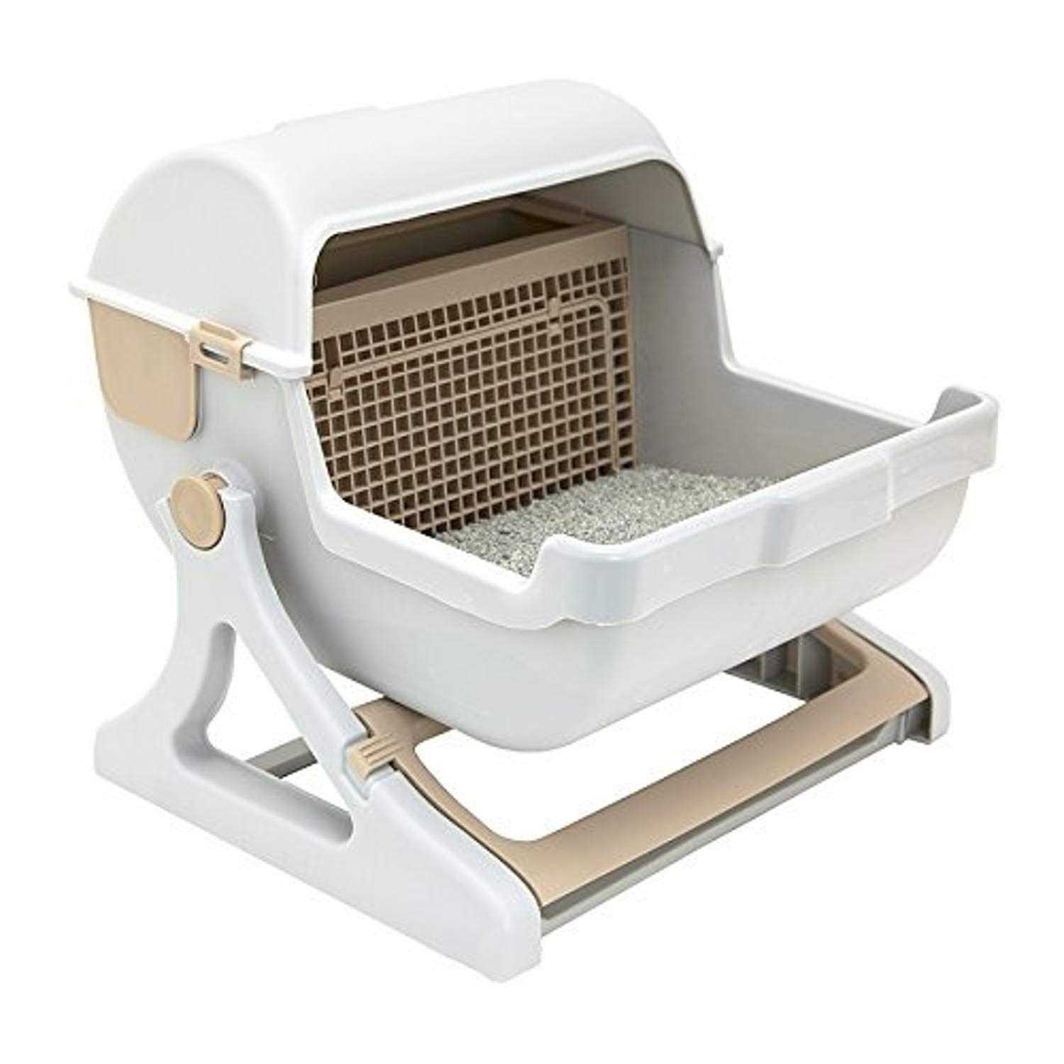 Le you pet semi-automatic quick cleaning cat litter box