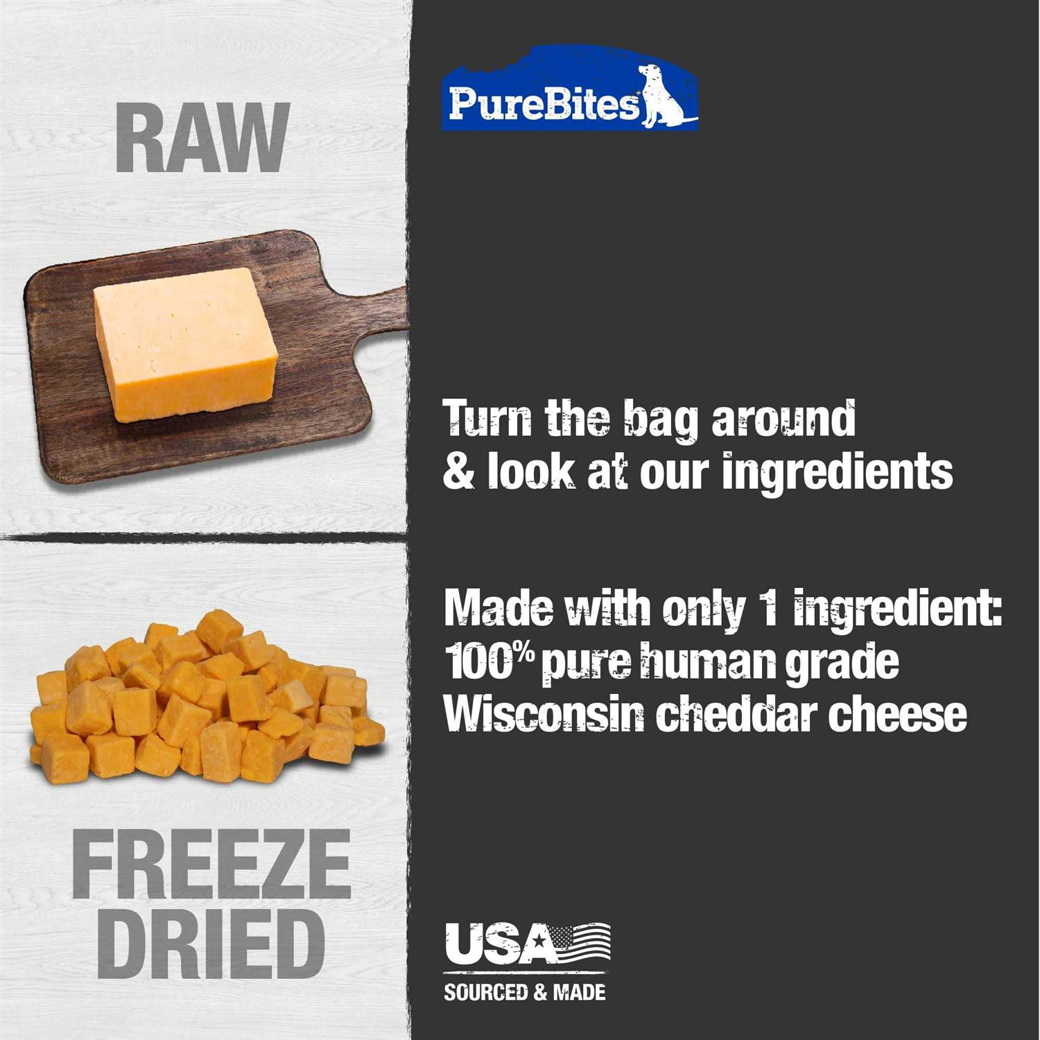 PureBites Cheddar Cheese Freeze Dried Dog Treats