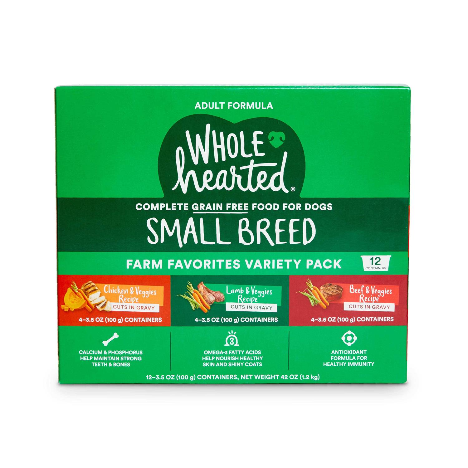 WholeHearted Grain Free Cuts in Gravy Adult Wet Dog Food Variety Pack