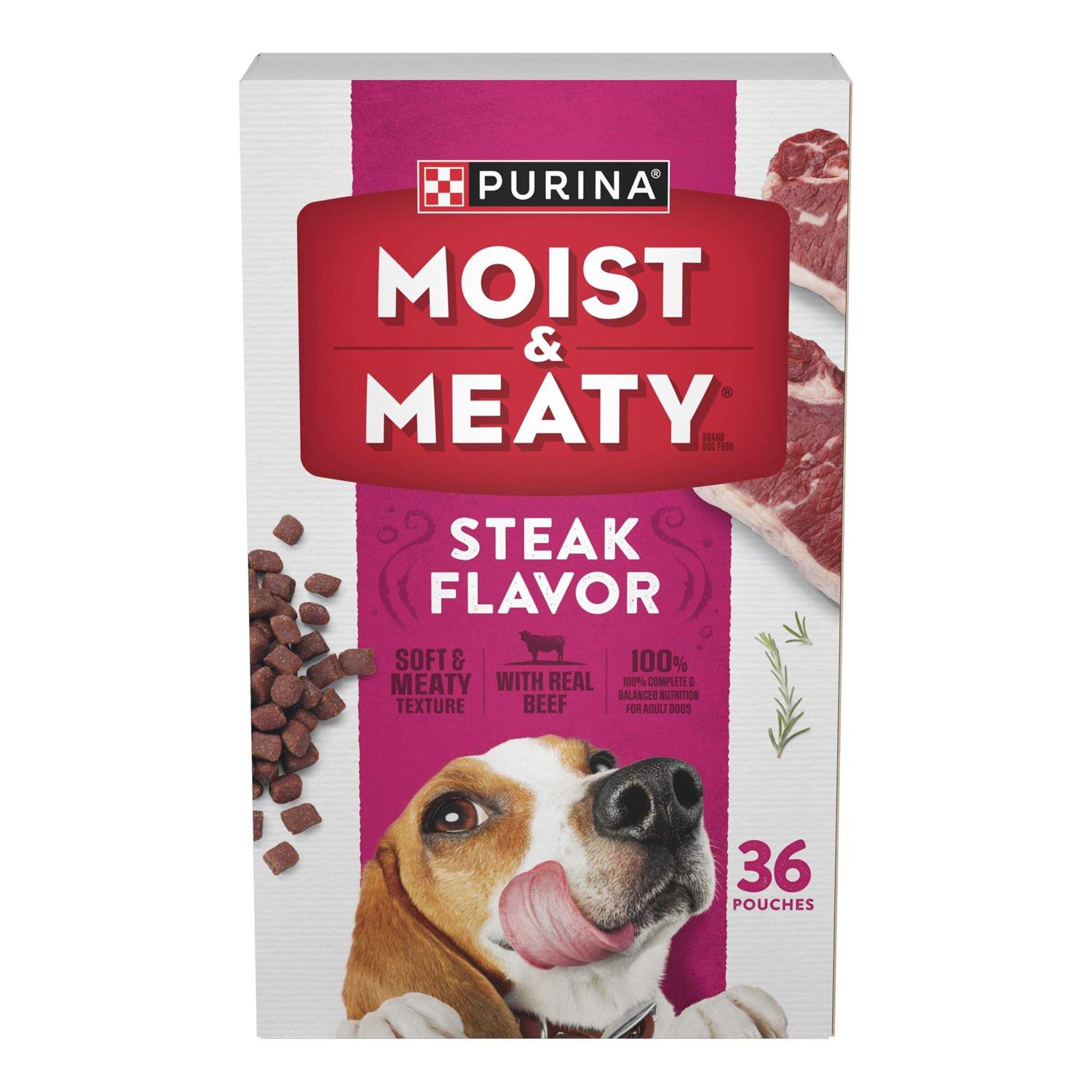 Purina Moist & Meaty Steak Flavor Dry Dog Food