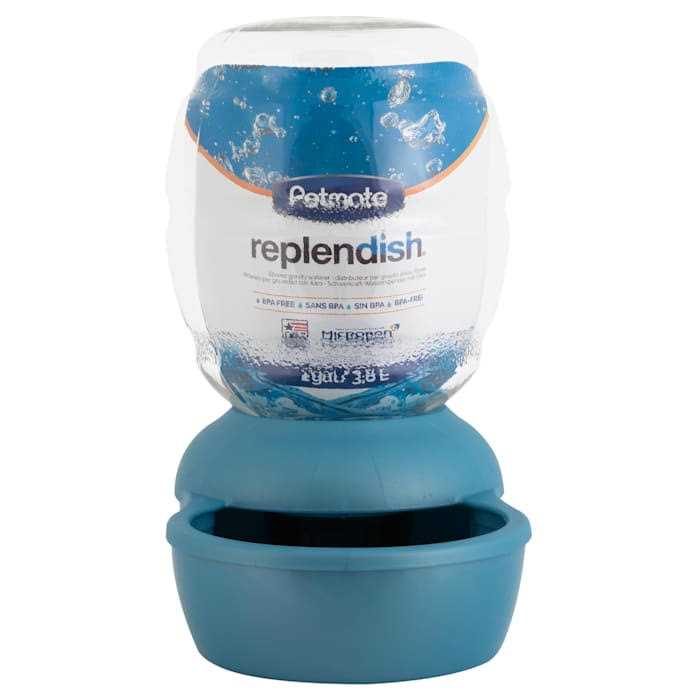 Petmate Replendish Automatic Gravity Waterer with Microban for Cats & Dogs