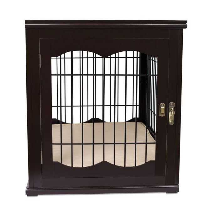 BirdRock Home Decorative Small Dog Kennel with Pet Bed