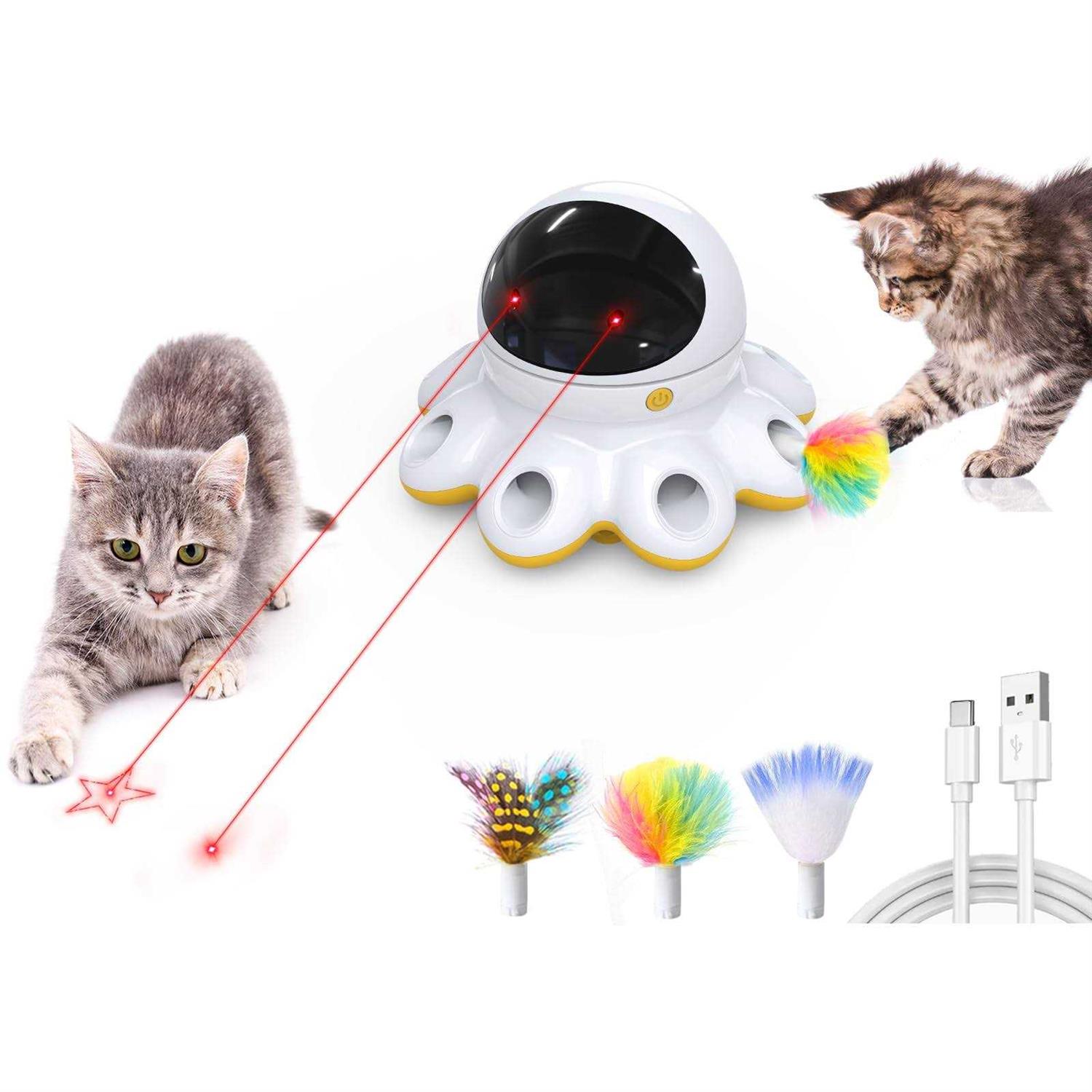 ORSDA Cat Laser Toy 2-in-1 Interactive Cat Toys for Indoor Cats