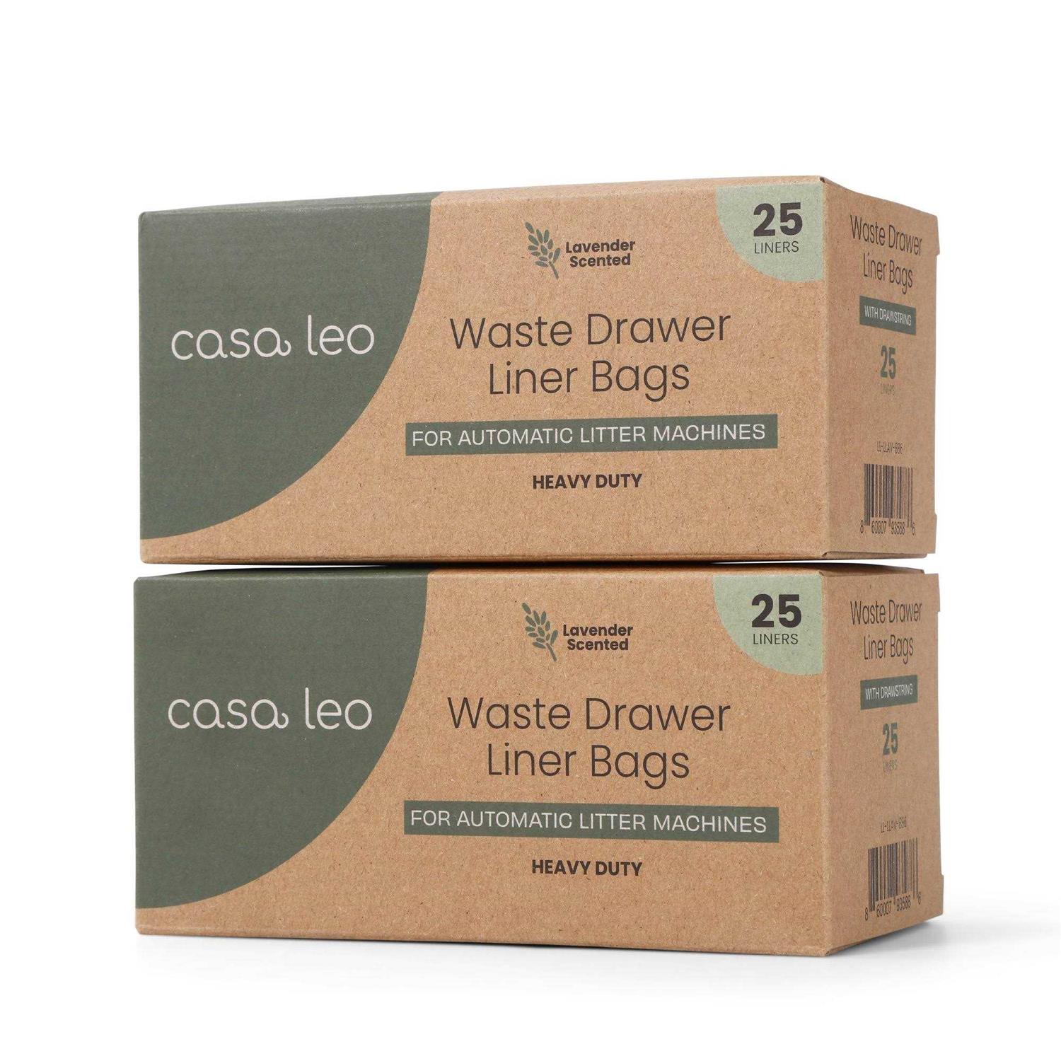Casa Leo Leo’s Loo Drawstring Waste Drawer Liners for Automatic Self-Cleaning Litter Boxes