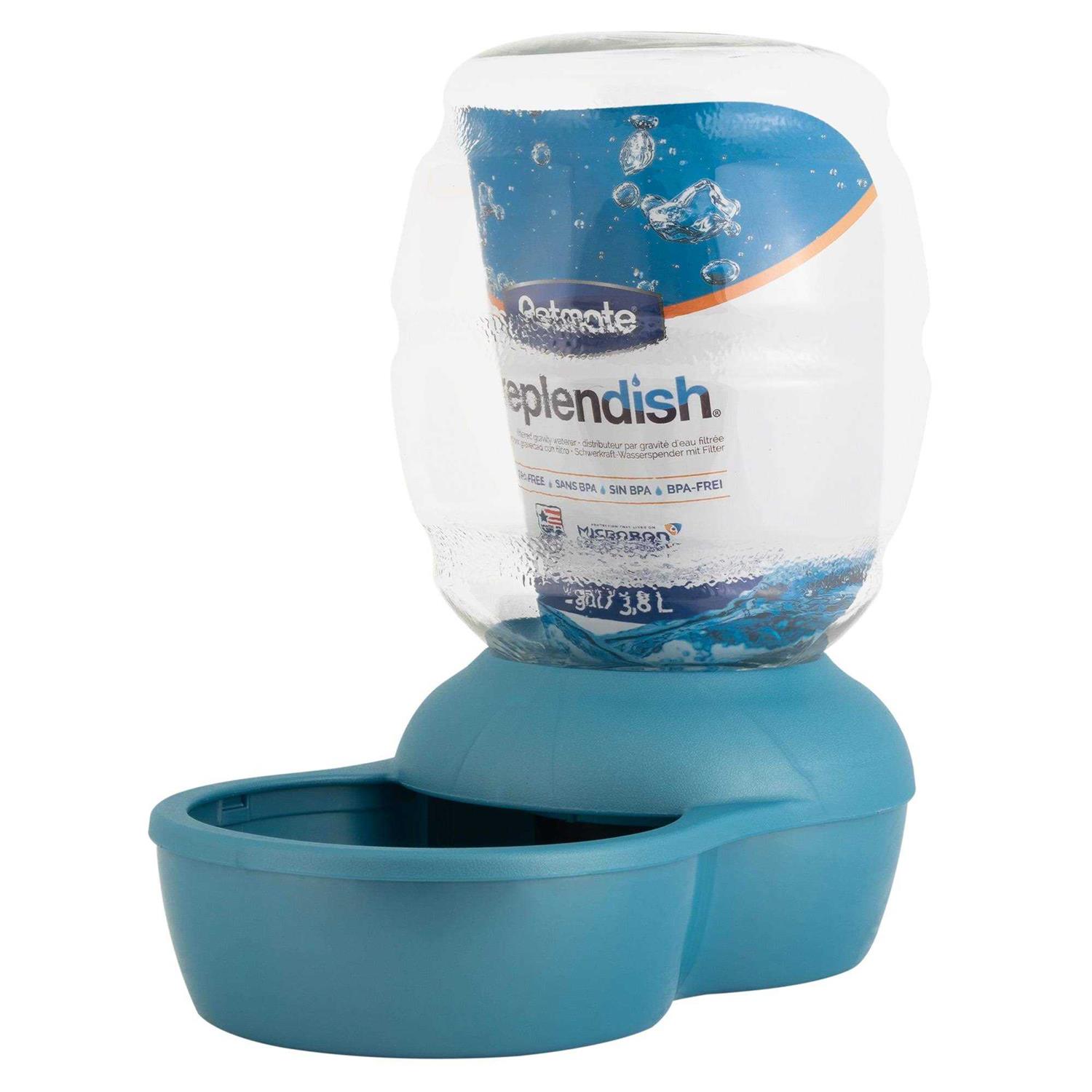 Petmate Replendish Automatic Gravity Waterer with Microban for Cats & Dogs