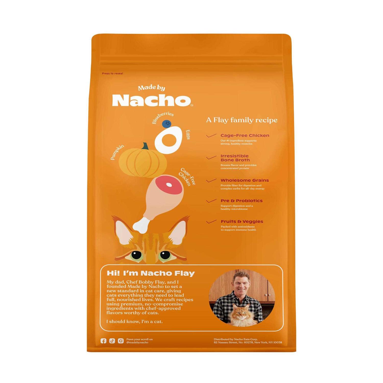 Made by Nacho Bone Broth Infused Cage-Free Chicken & Pumpkin Recipe Dry Cat Food