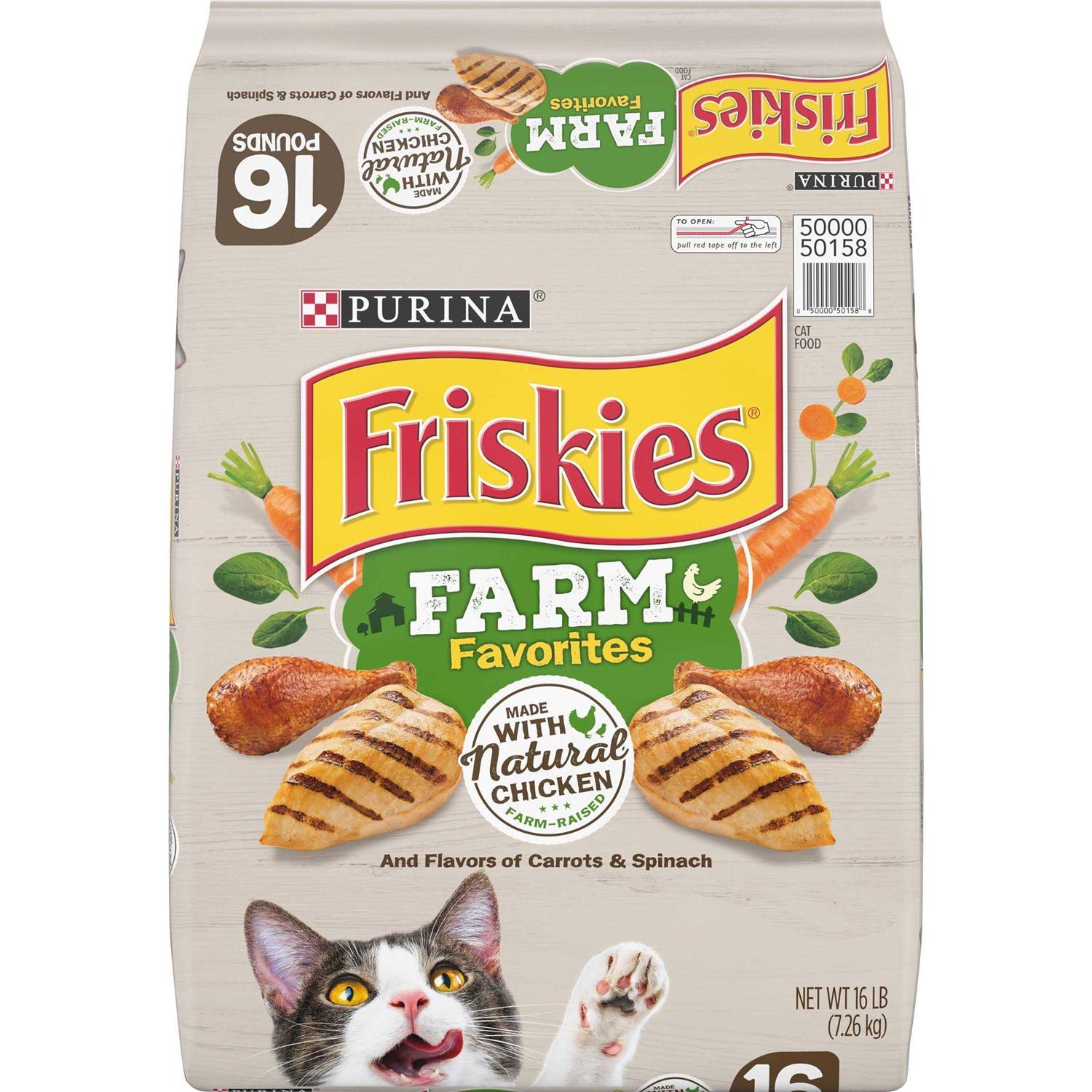 Purina Friskies Dry Cat Food Farm Favorites with Chicken