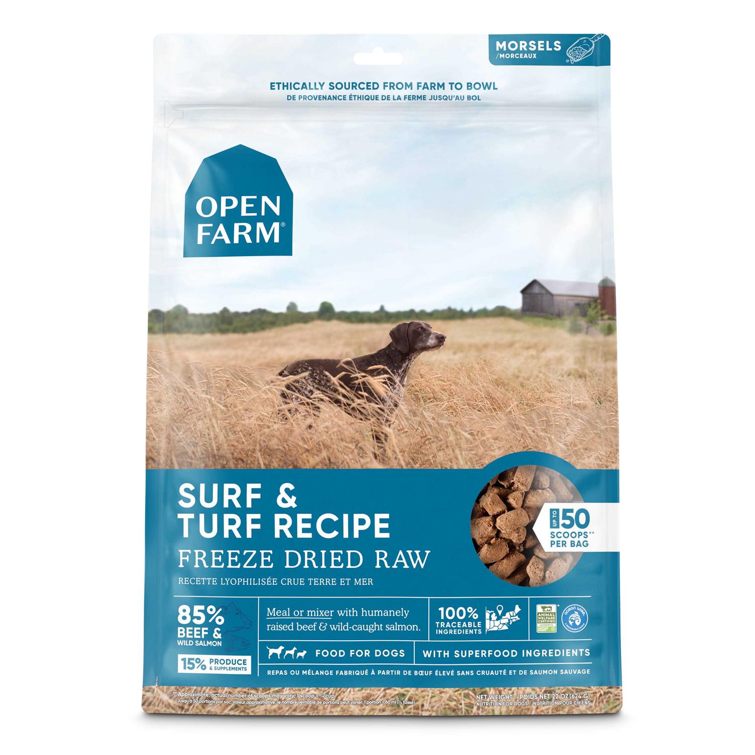 Open Farm Freeze Dried Raw Dog Food Surf & Turf