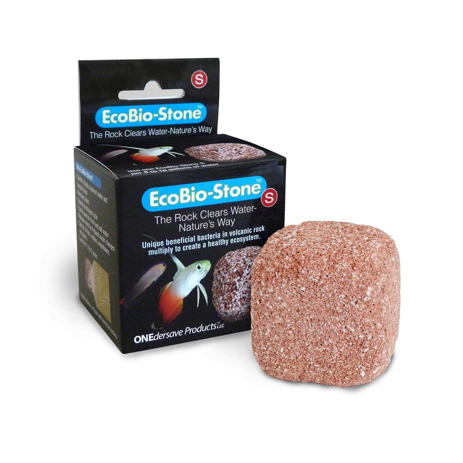 EcoBio-Block Stone for Aquariums, Small Natural Water Clarifier and Odor Remover