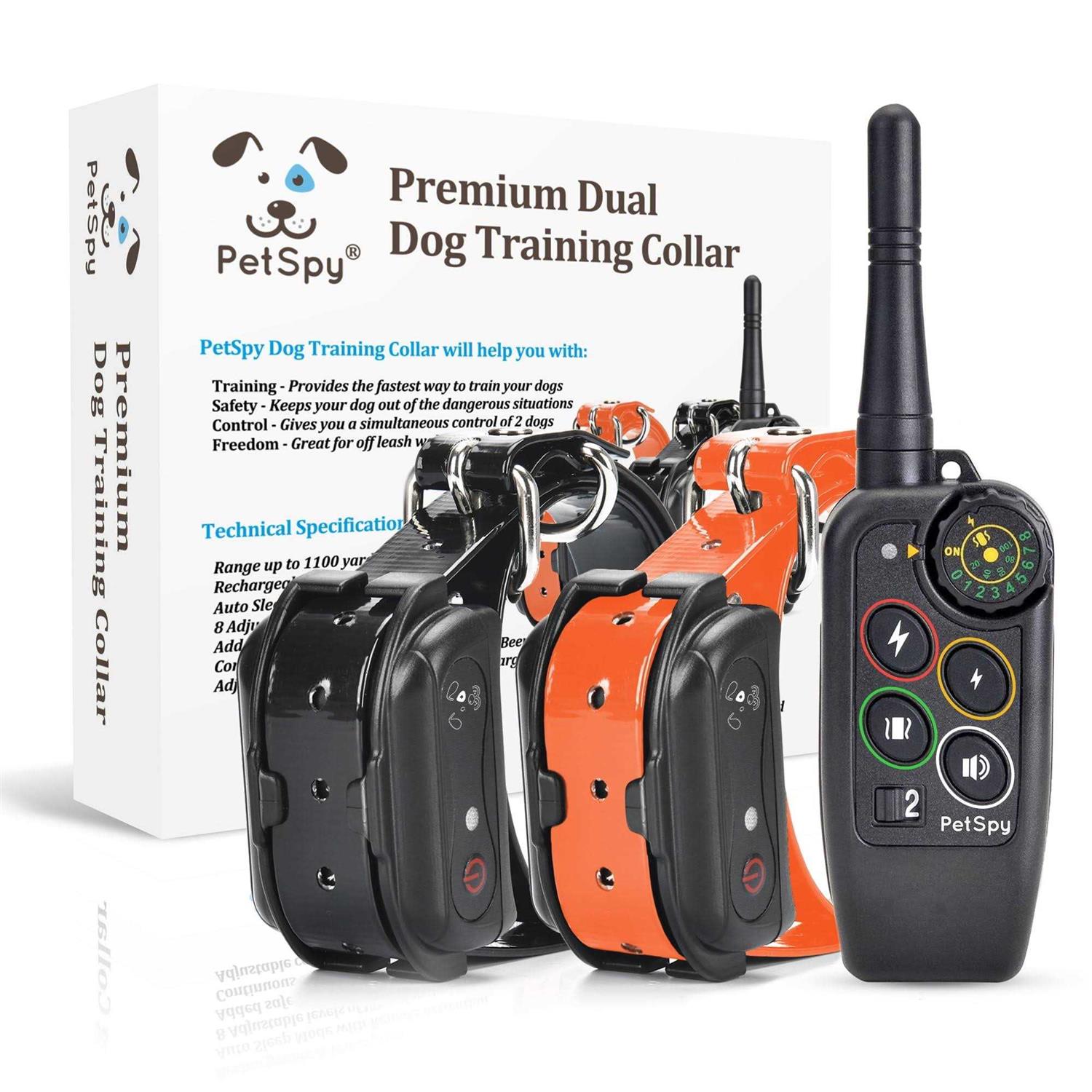 PetSpy Premium Dog Training Shock Collar for Dogs with Vibration Shock and Beep