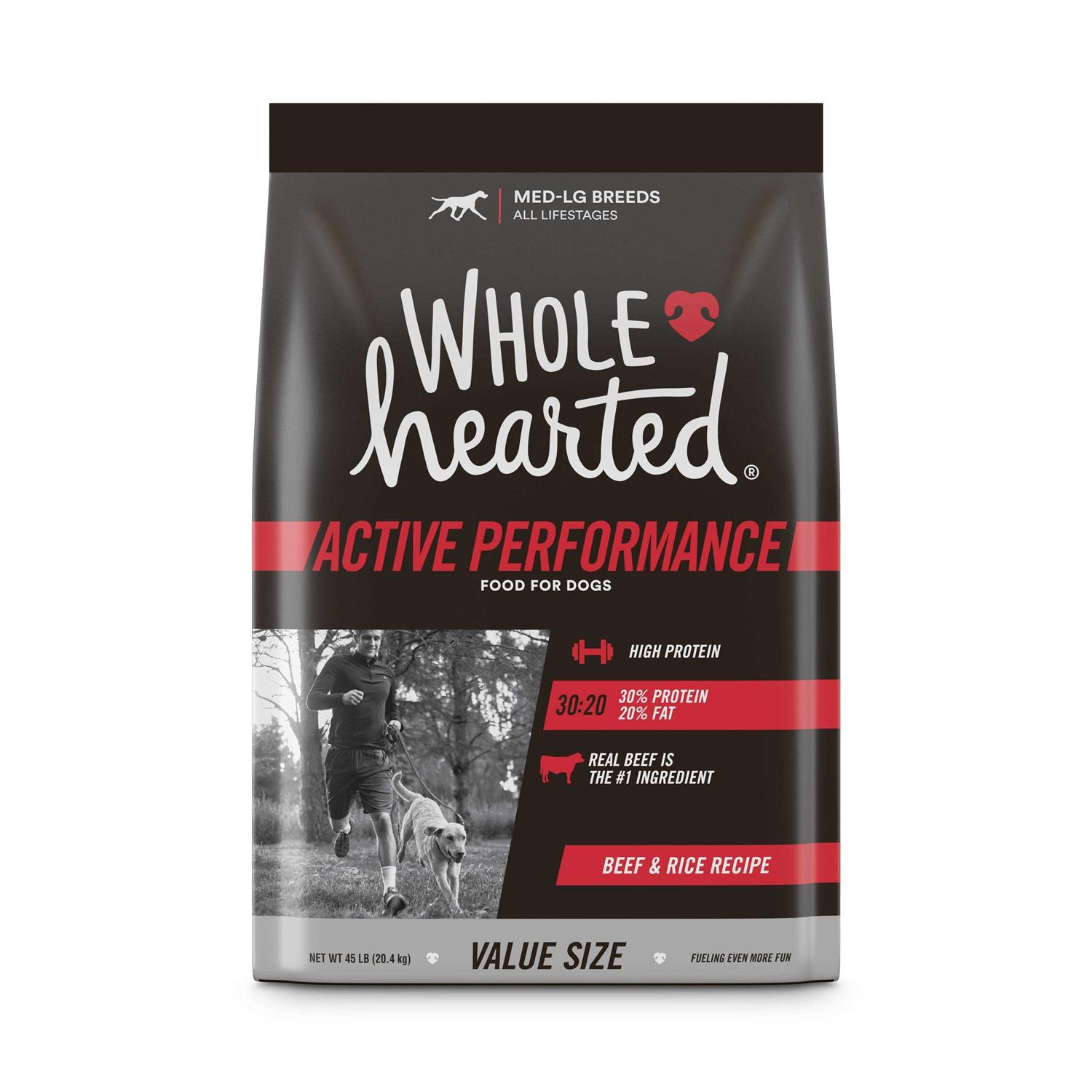 WholeHearted Active Performance High-Protein Beef & Rice Recipe Dry Dog Food