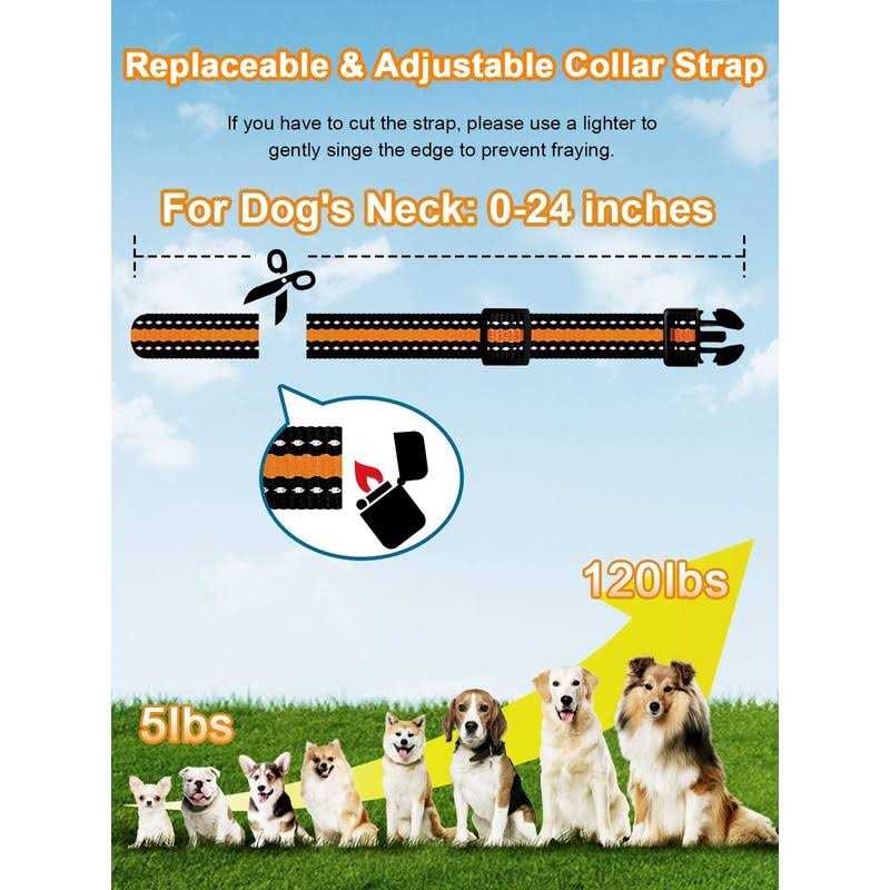 Bousnic Dog Shock Collar 2 Dogs 3300 ft Waterproof Training Collar for Dogs Large Medium Small with Rechargeable Remote