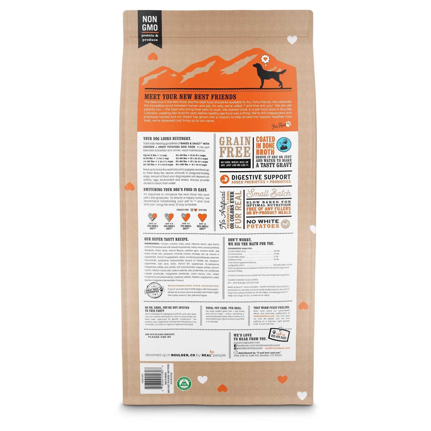 I and Love and You Dog Food Baked Saucy