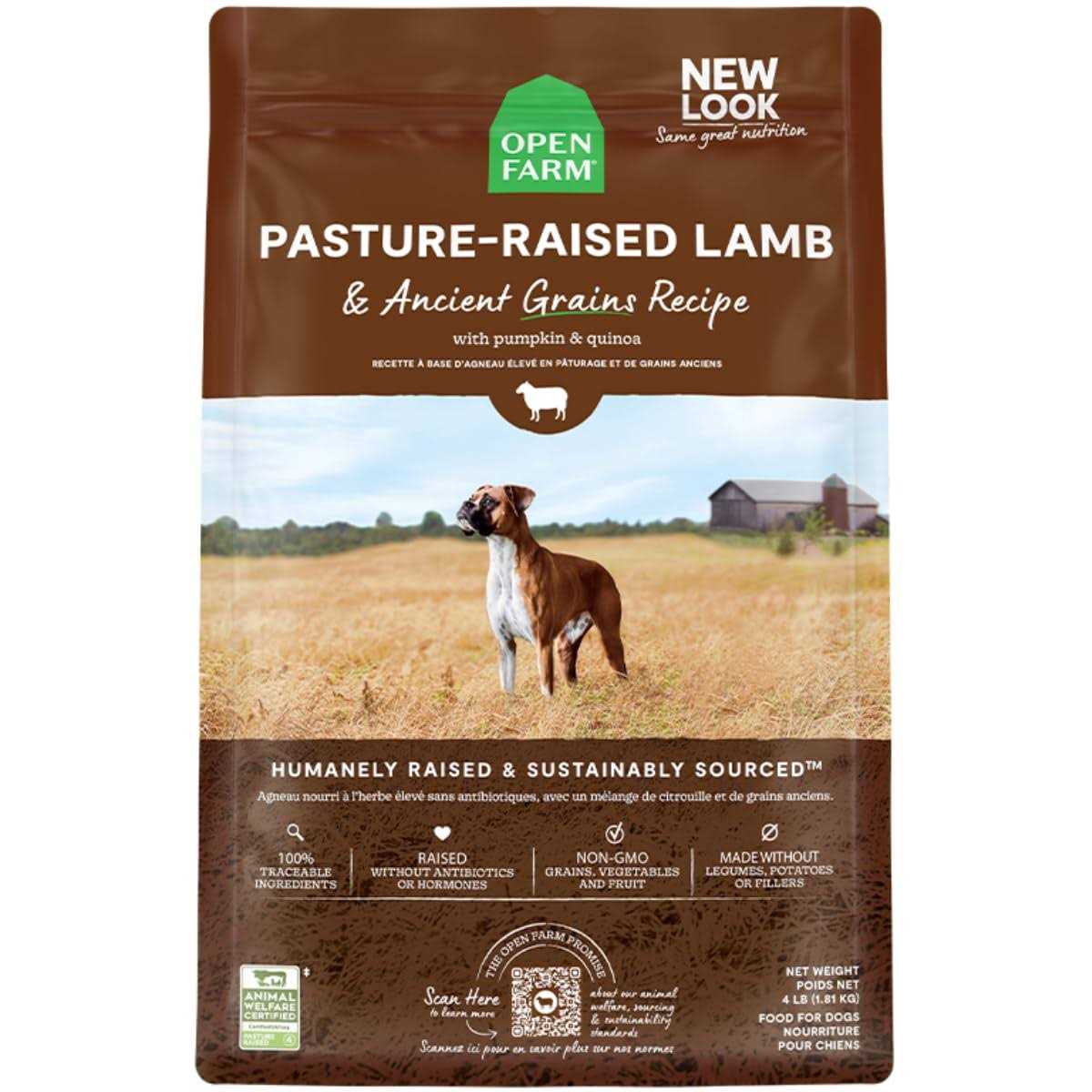 Open Farm Pasture Raised Lamb Ancient Grains Dry Dog Food