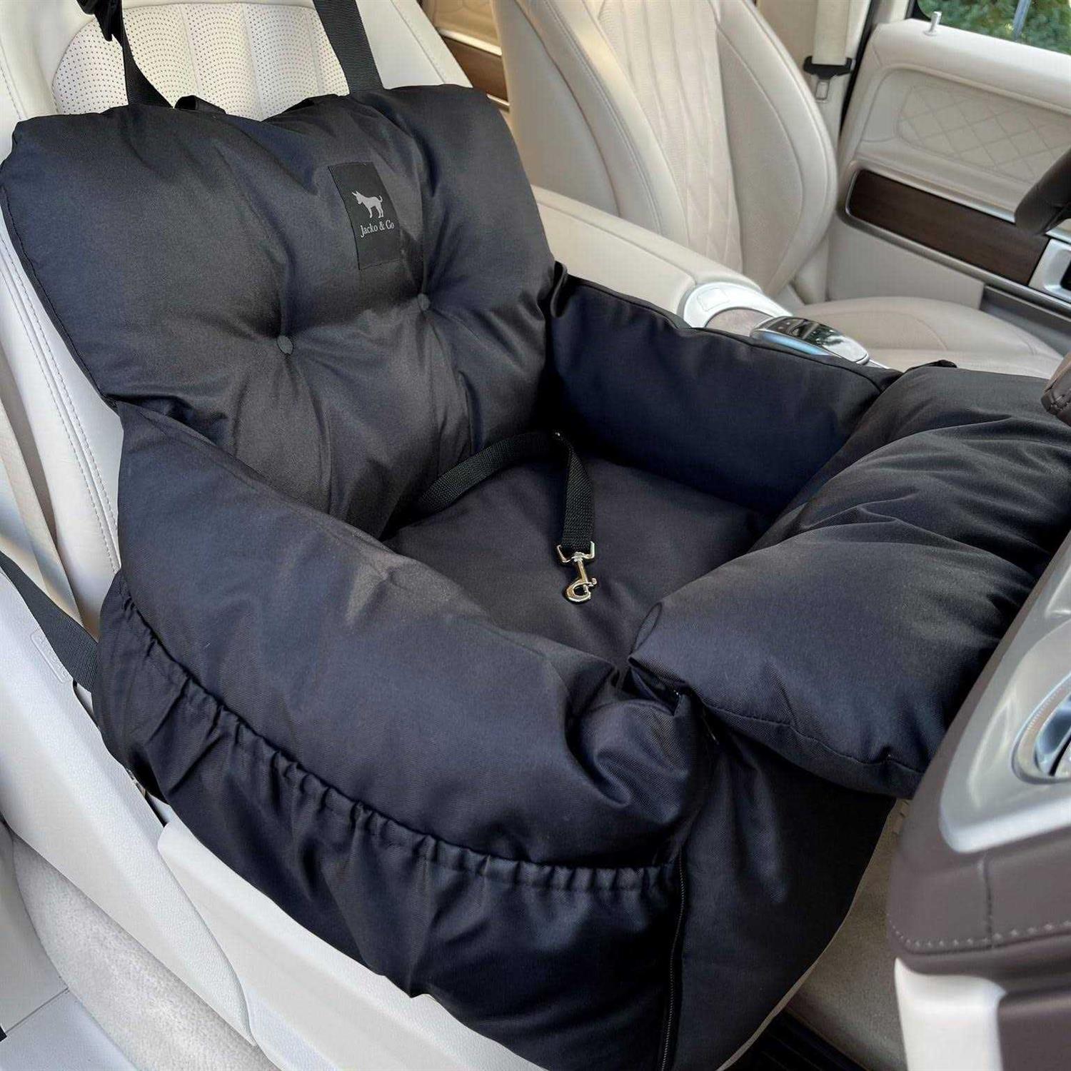 JACKO & CO Premium Dog Car Seat & Booster Seat for Small & Medium Pets Under 35lbs