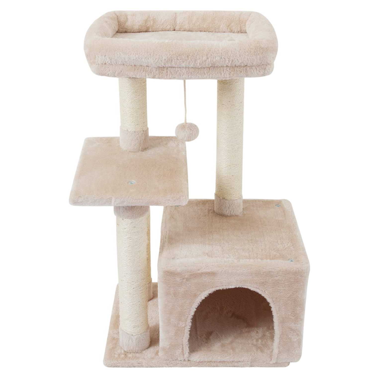 FISH&NAP Cute Cat Tree Kitten Cat Tower for Indoor Cat Condo Sisal Scratching Posts with Jump Platform Cat Furniture Activity Center Play House