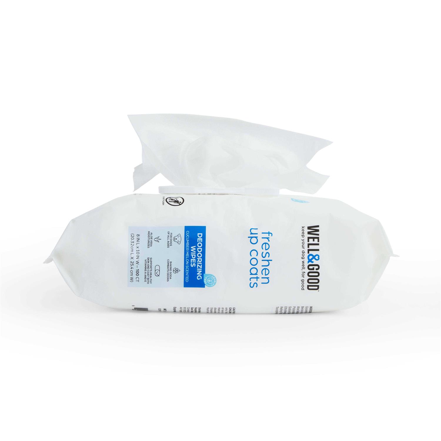 Well & Good Cucumber Melon Deodorizing Dog Wipes