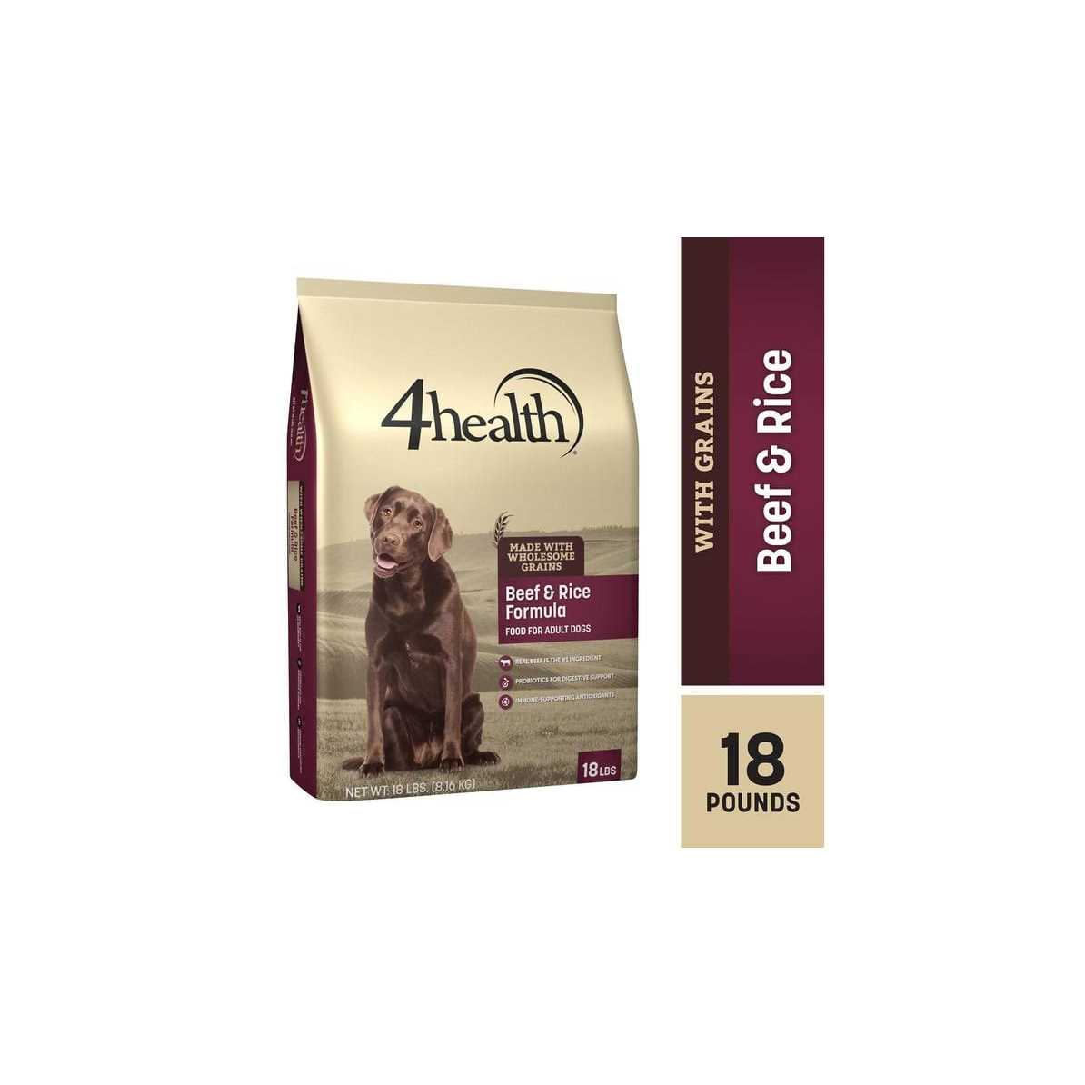 4health Wholesome Grains Adult Beef and Rice Formula Dry Dog Food