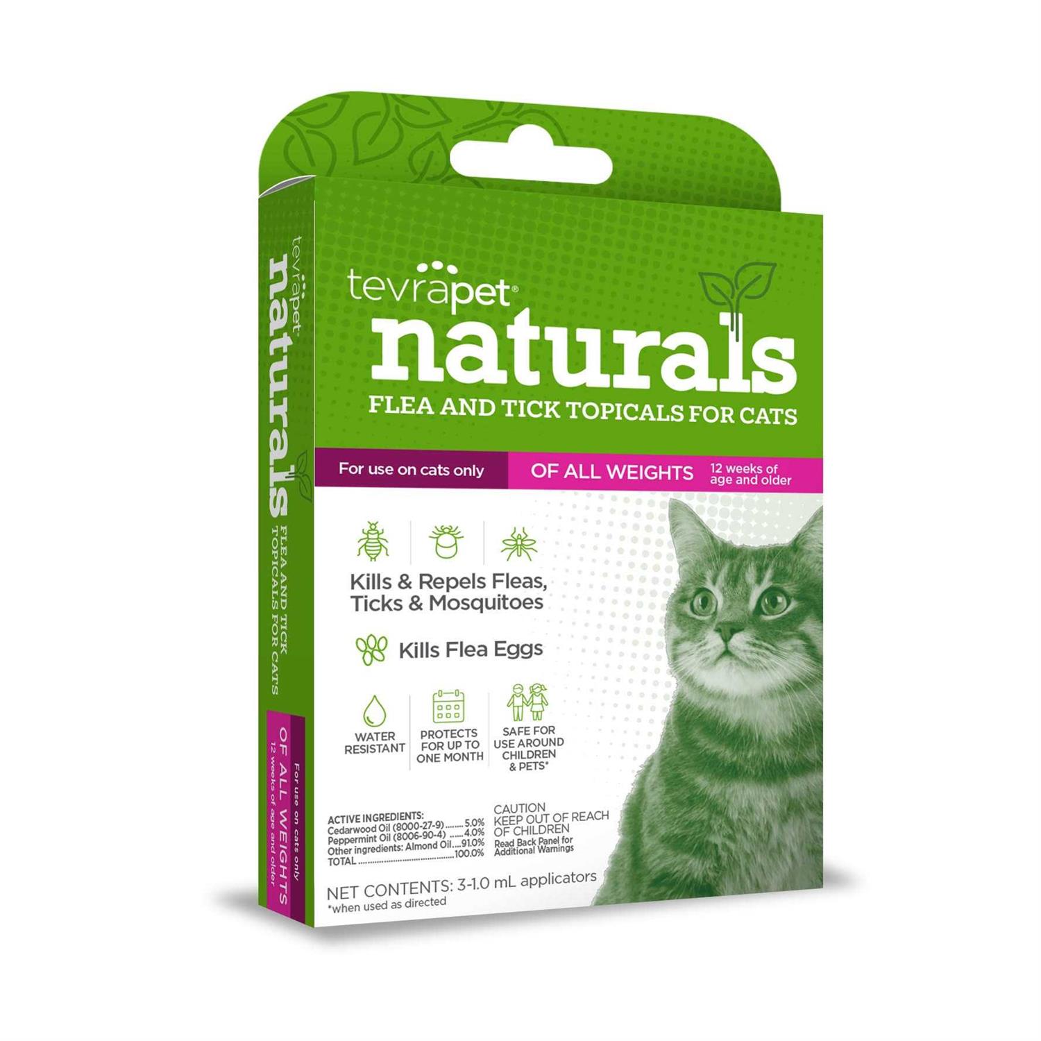 TevraPet Naturals Flea & Tick Topicals for Cats