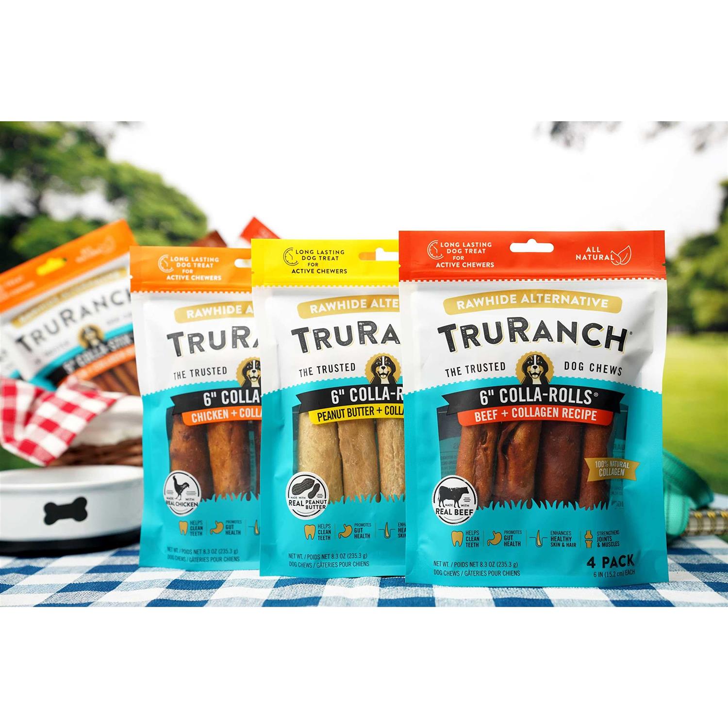 TruRanch 6 Colla-Rolls Beef + Collagen Recipe Dog Chews