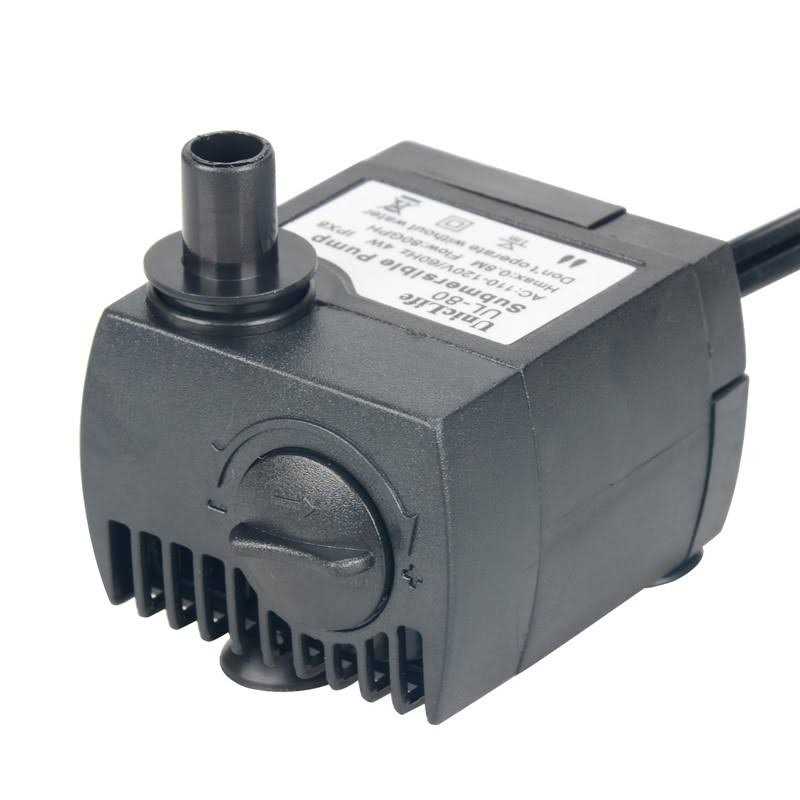 Uniclife 80 GPH Submersible Water Pump 4W Quiet Pump with 6ft Power Cord for Fountain Aquarium Fish Tank
