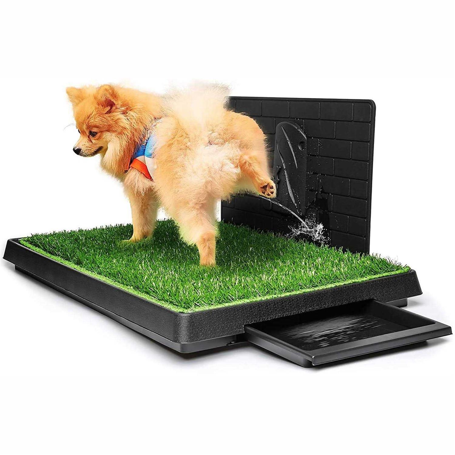 Hompet Dog Potty with Tray Large 30”x20”, Artificial Grass Patch for Indoor and Outdoor Use