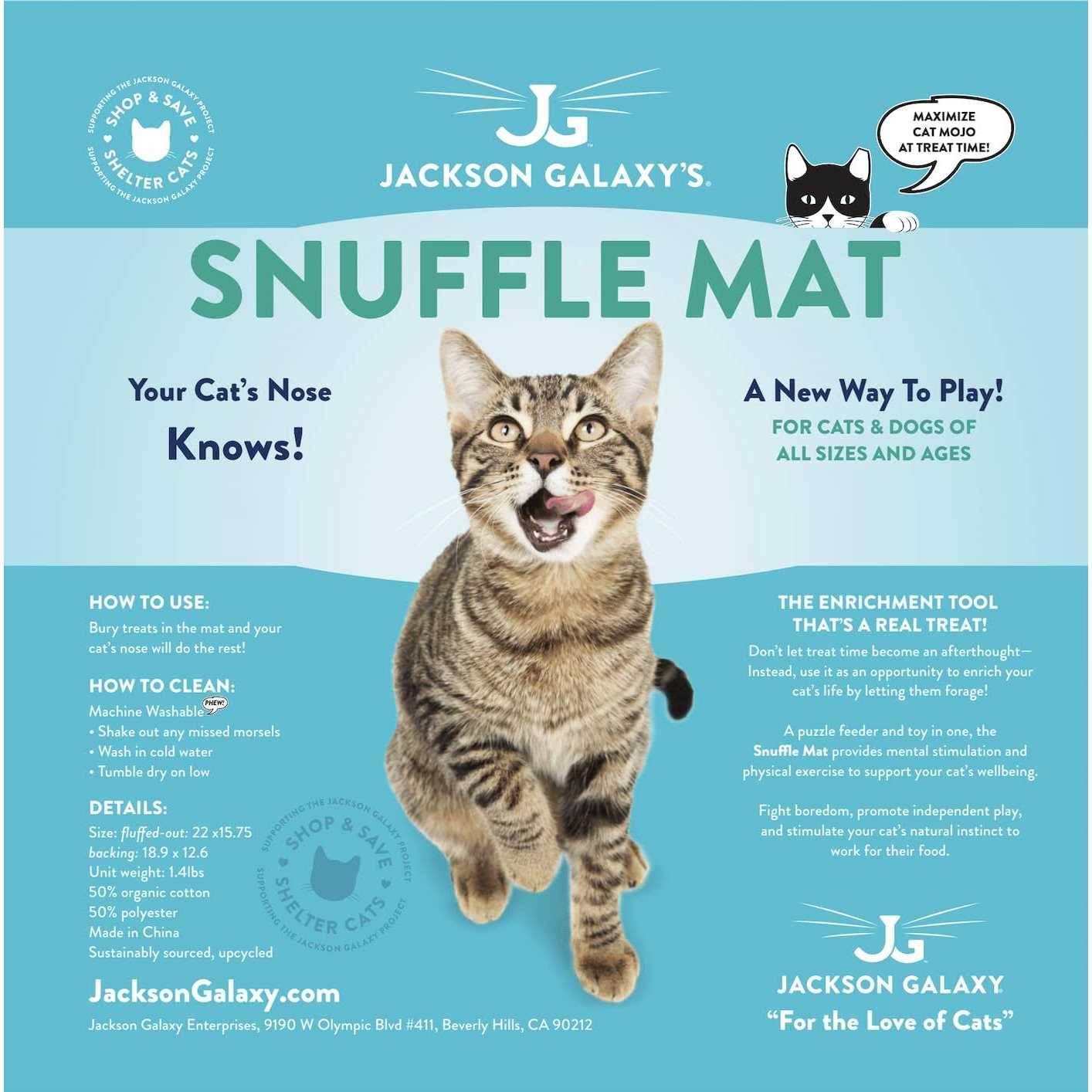 Jackson Galaxy Snuffle Mat for Cats