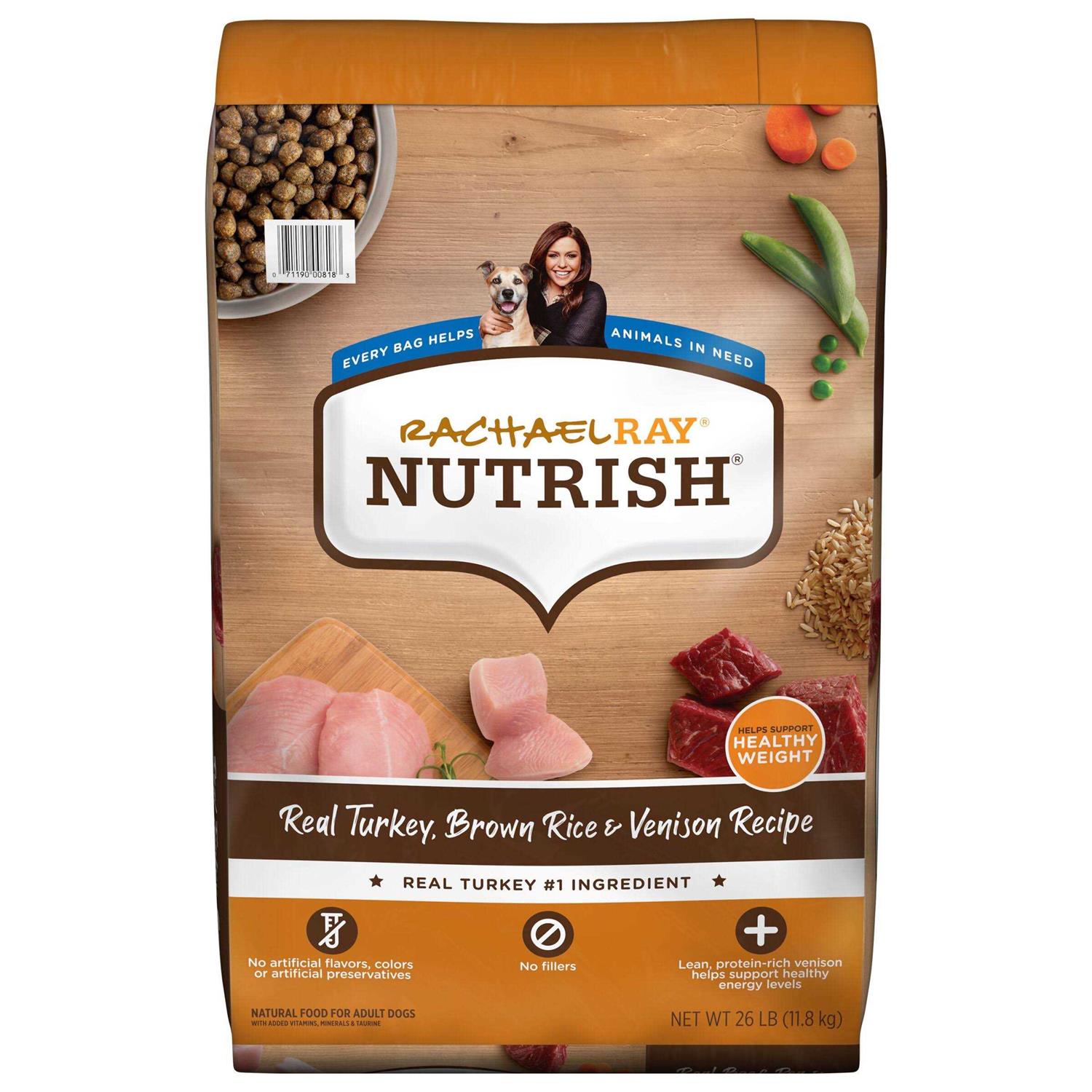 Rachael Ray Nutrish Real Turkey Brown Rice & Venison Recipe Dry Dog Food