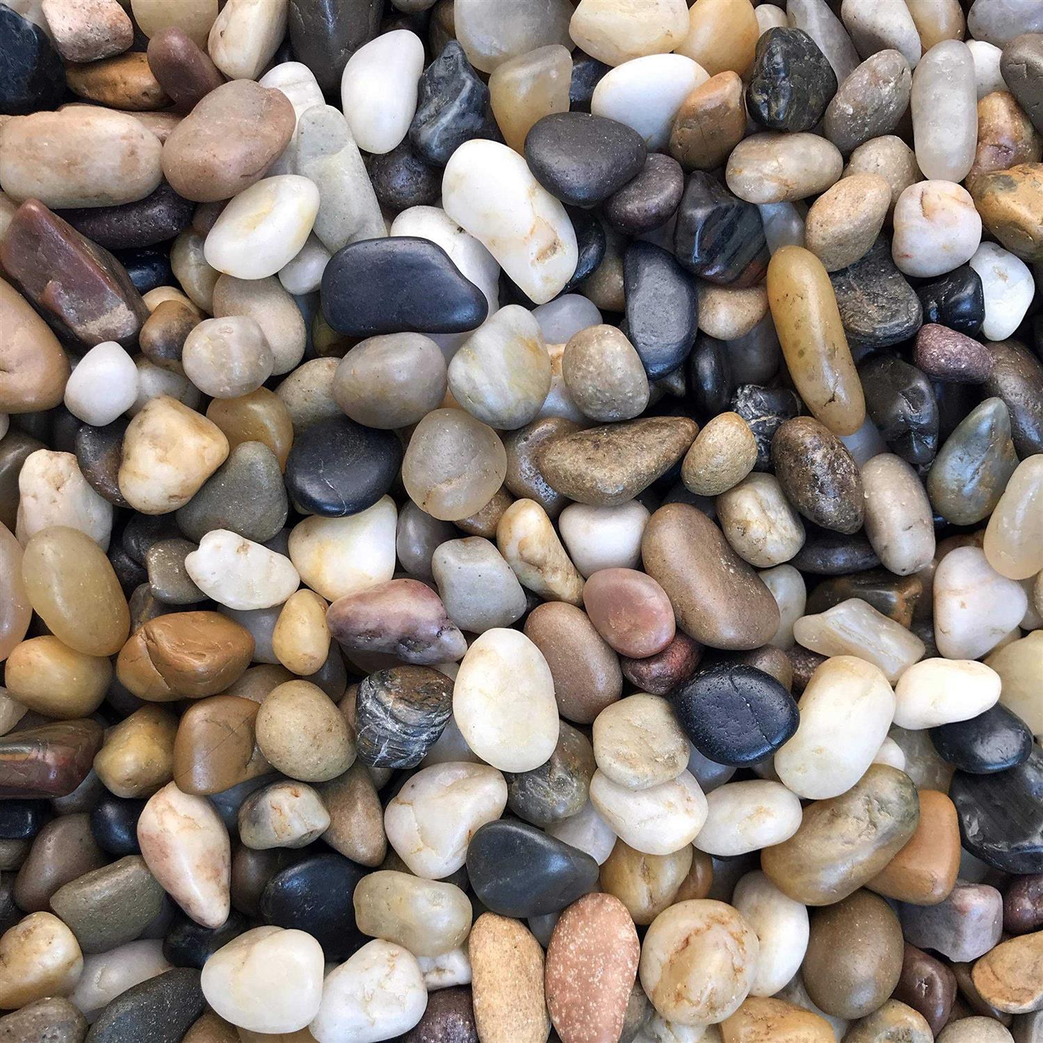 Voulosimi River Rock Stones Natural Decorative Polished Mixed Pebbles Gravel,Outdoor Decorative Stones for Plant Aquariums
