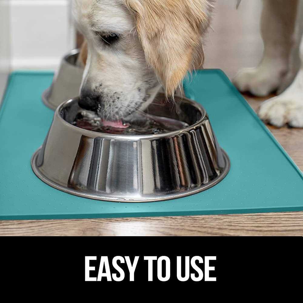 Gorilla Grip 100% Waterproof Raised Edge BPA Free Silicone Pet Feeding Mat